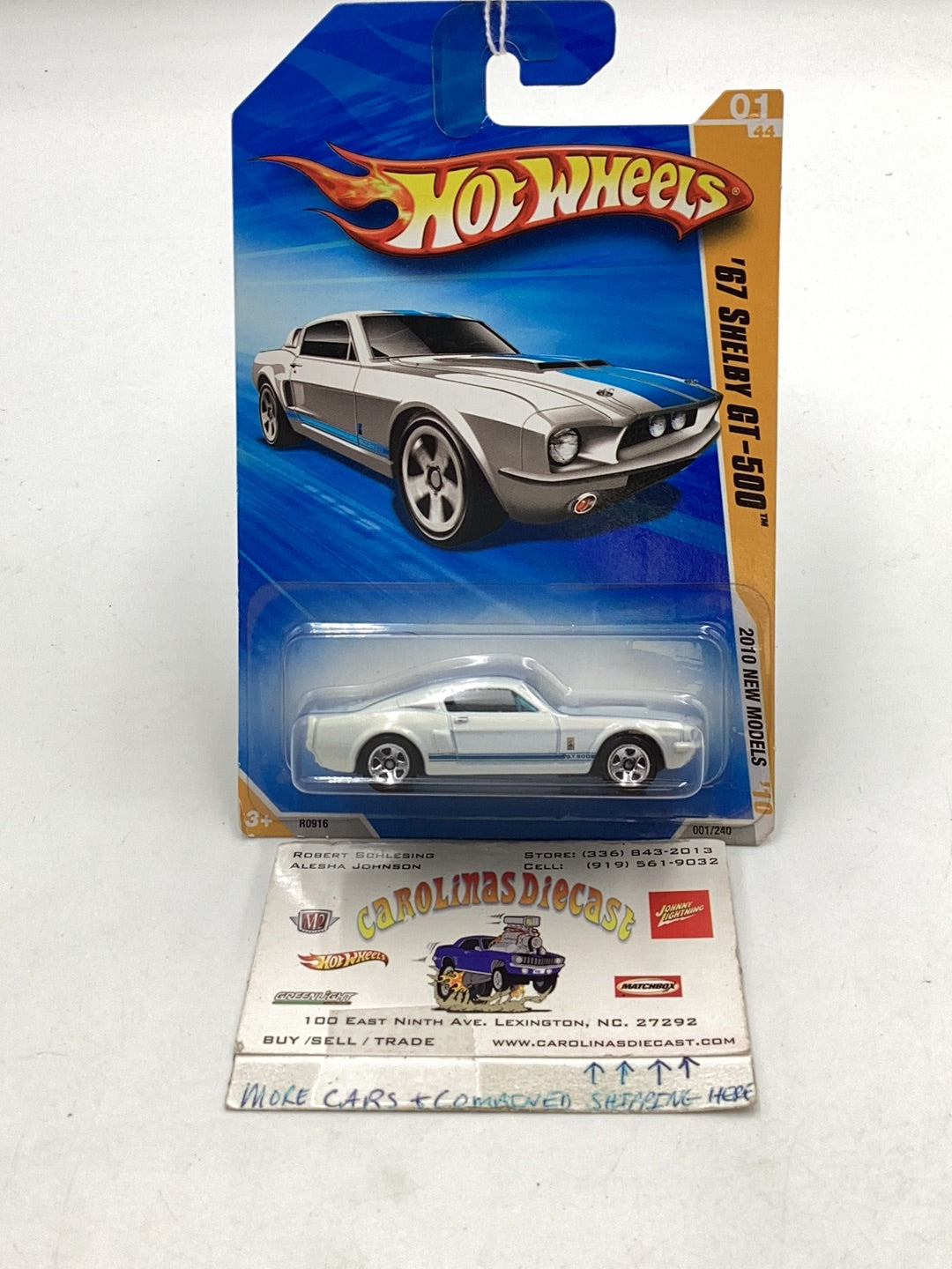 2010 Hot Wheels new models #1 67 Shelby GT 500 white 26F