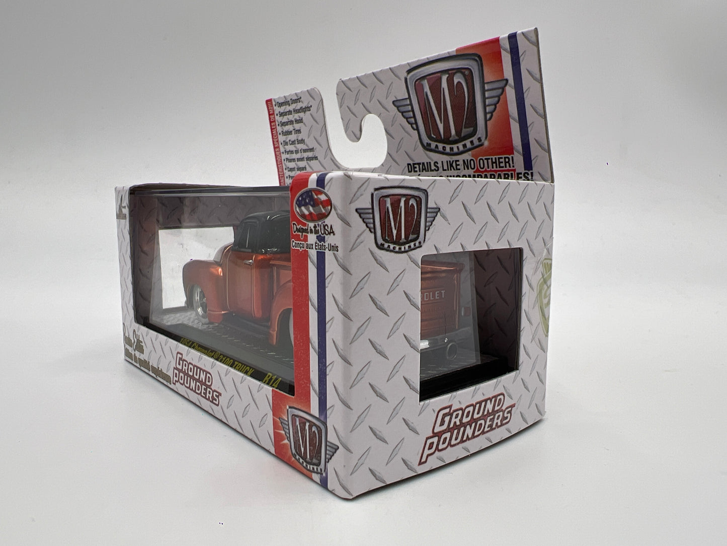 M2 Machines Ground Pounders 1954 Chevrolet 3100 Truck Orange R14