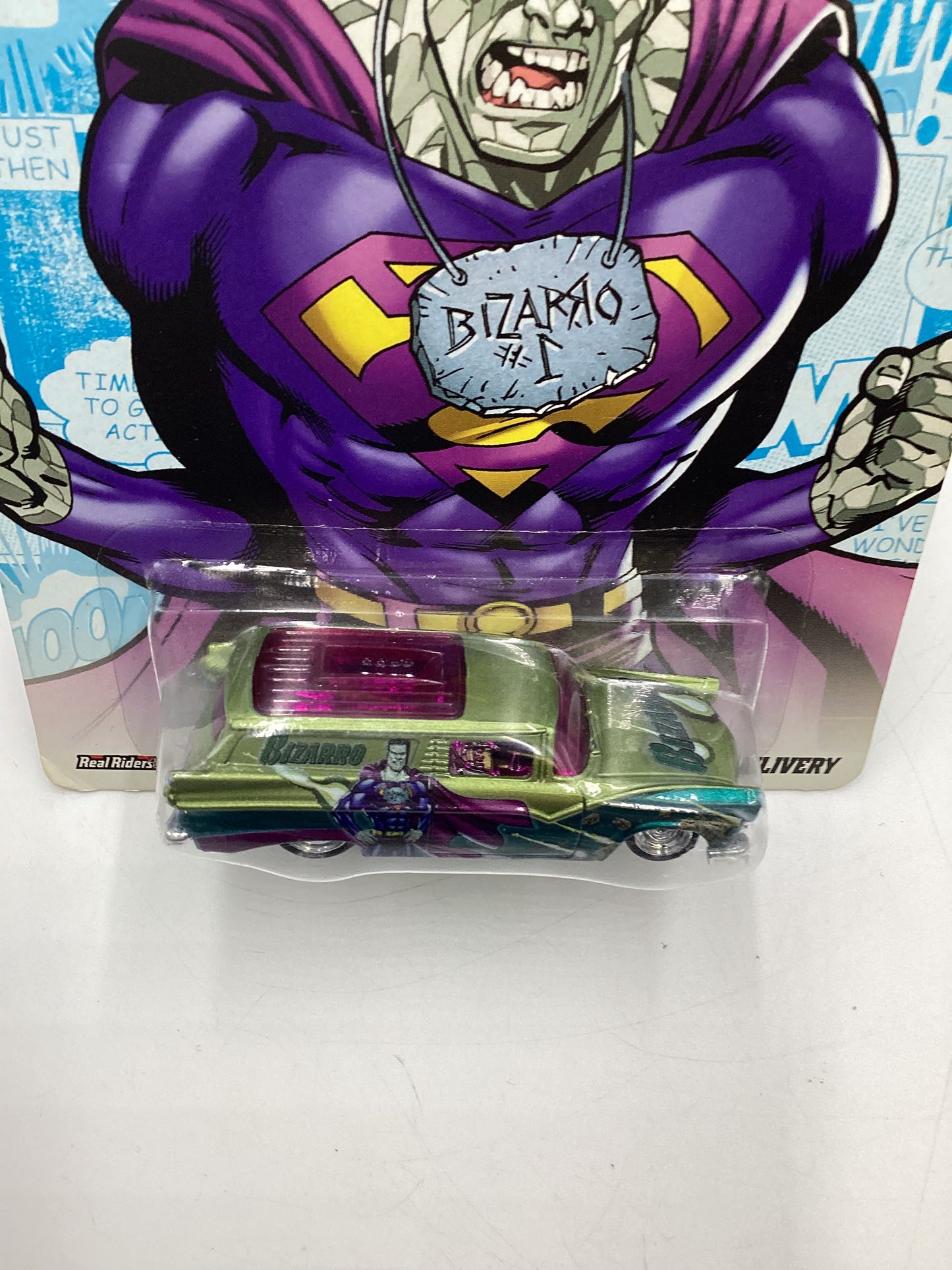 Hot Wheels Pop Culture DC Comics Bizarro 8 Crate Delivery Green/Blue 268B