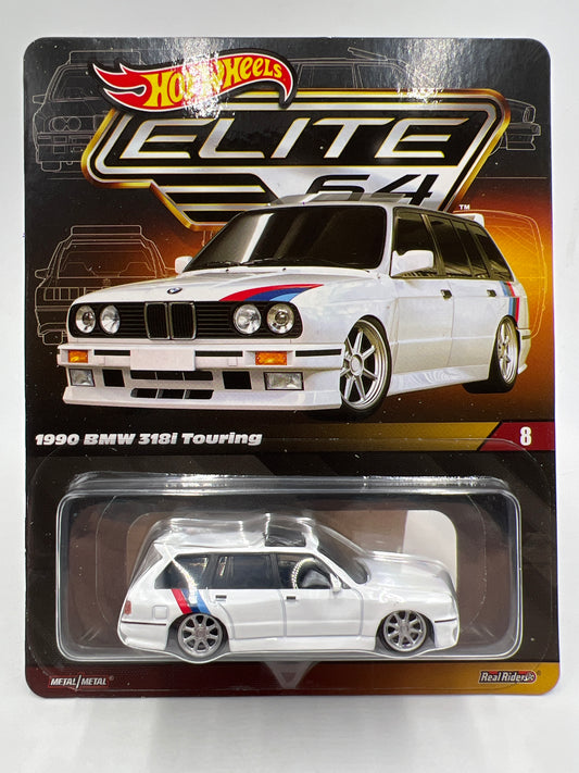 Hot Wheels RLC Elite 64 #8 1990 BMW 318i Touring White W/Protector