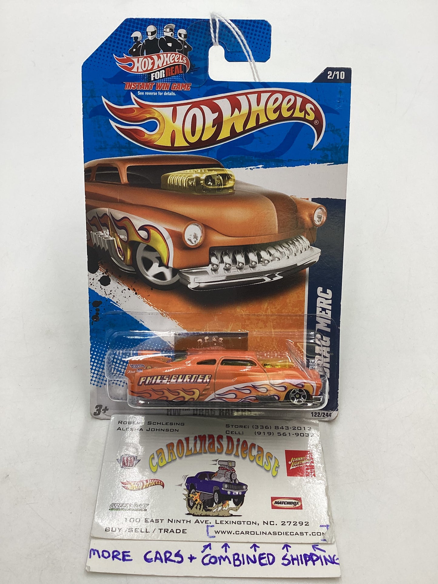 2011 Hot Wheels #122 49 Drag Merc Orange 50D