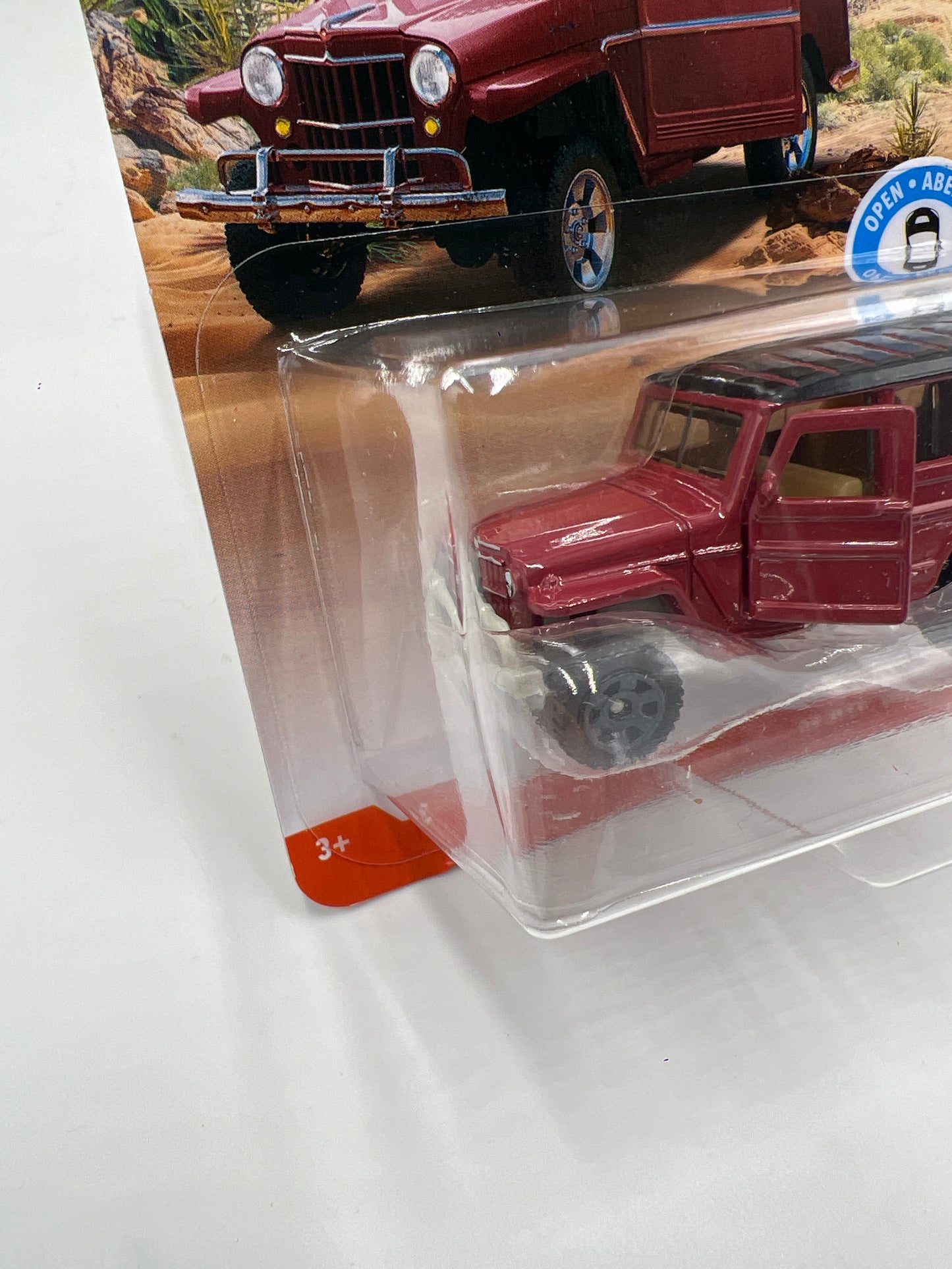 Matchbox Moving Parts MBX Off-Road 62 Jeep Willys Wagon Red 167P
