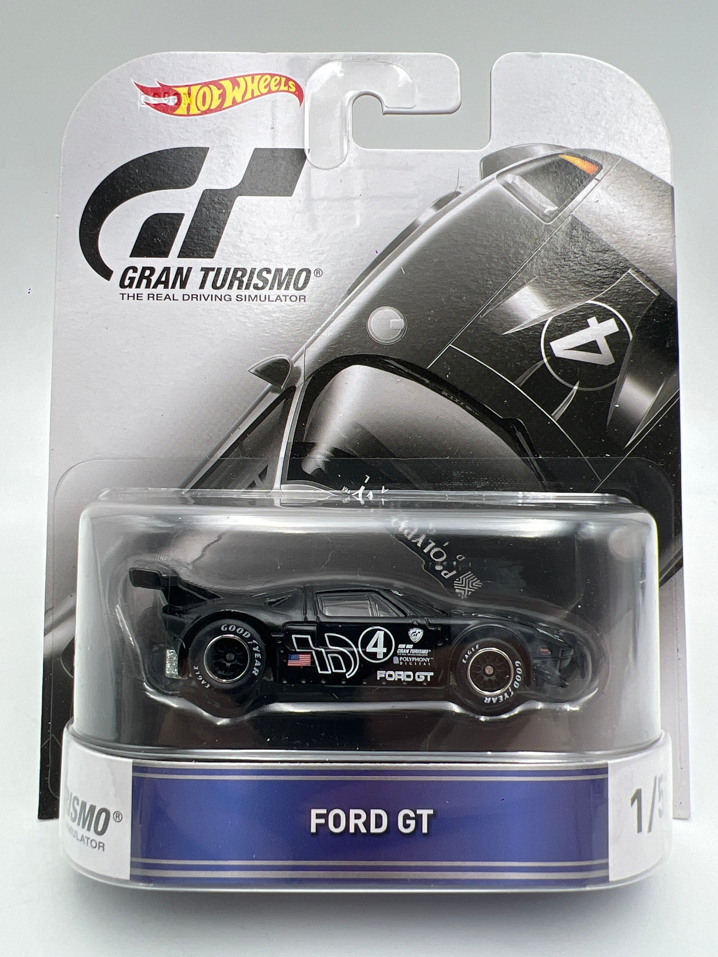 Hot Wheels Retro Entertainment Gran Turismo #1 Ford GT Black 241D