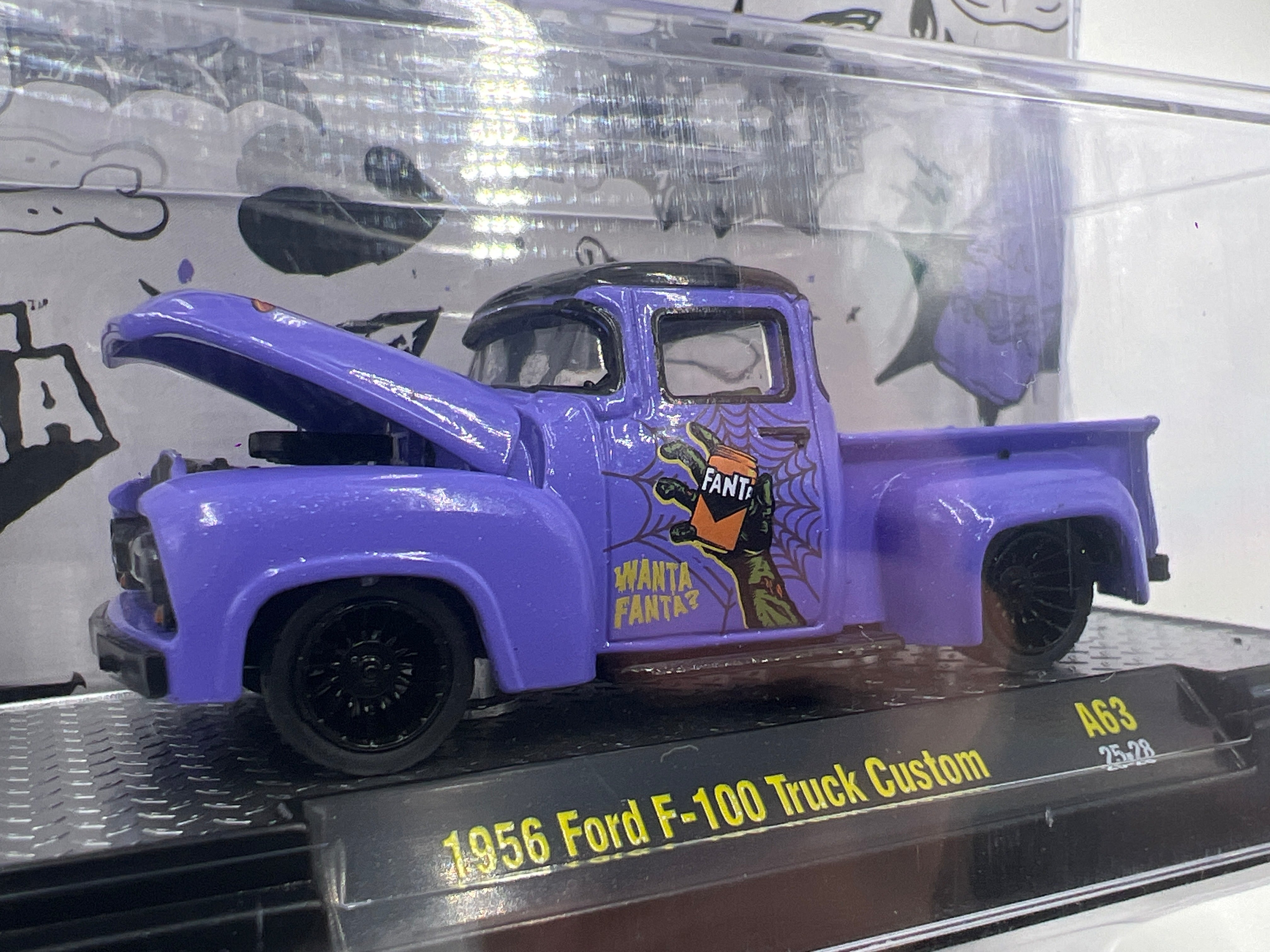2025 M2 Machines Fanta 1956 Ford F-100 Truck Custom Purple A63