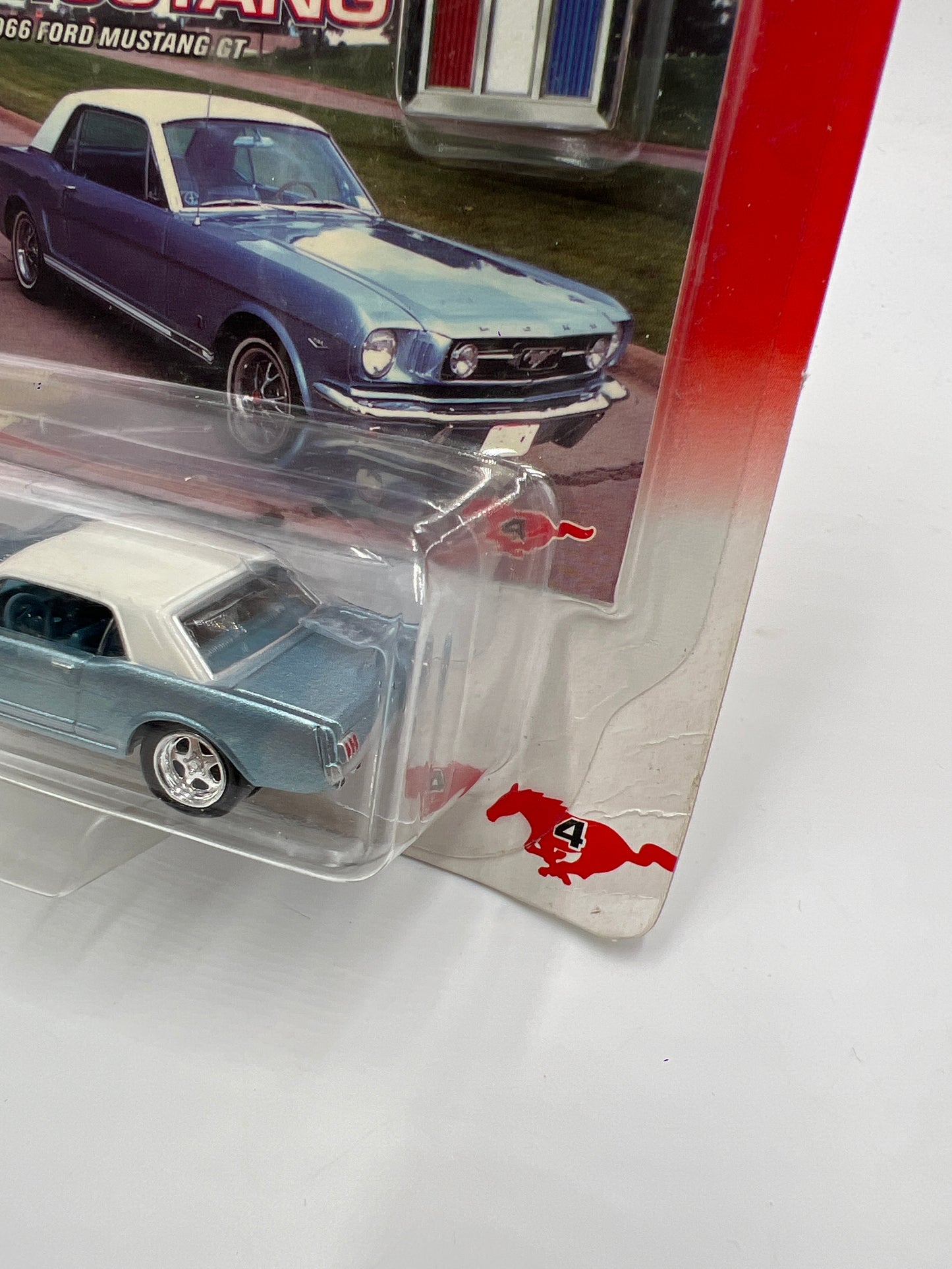 Johnny Lightning Mustang Series #4 1966 Ford Mustang GT Blue 222C