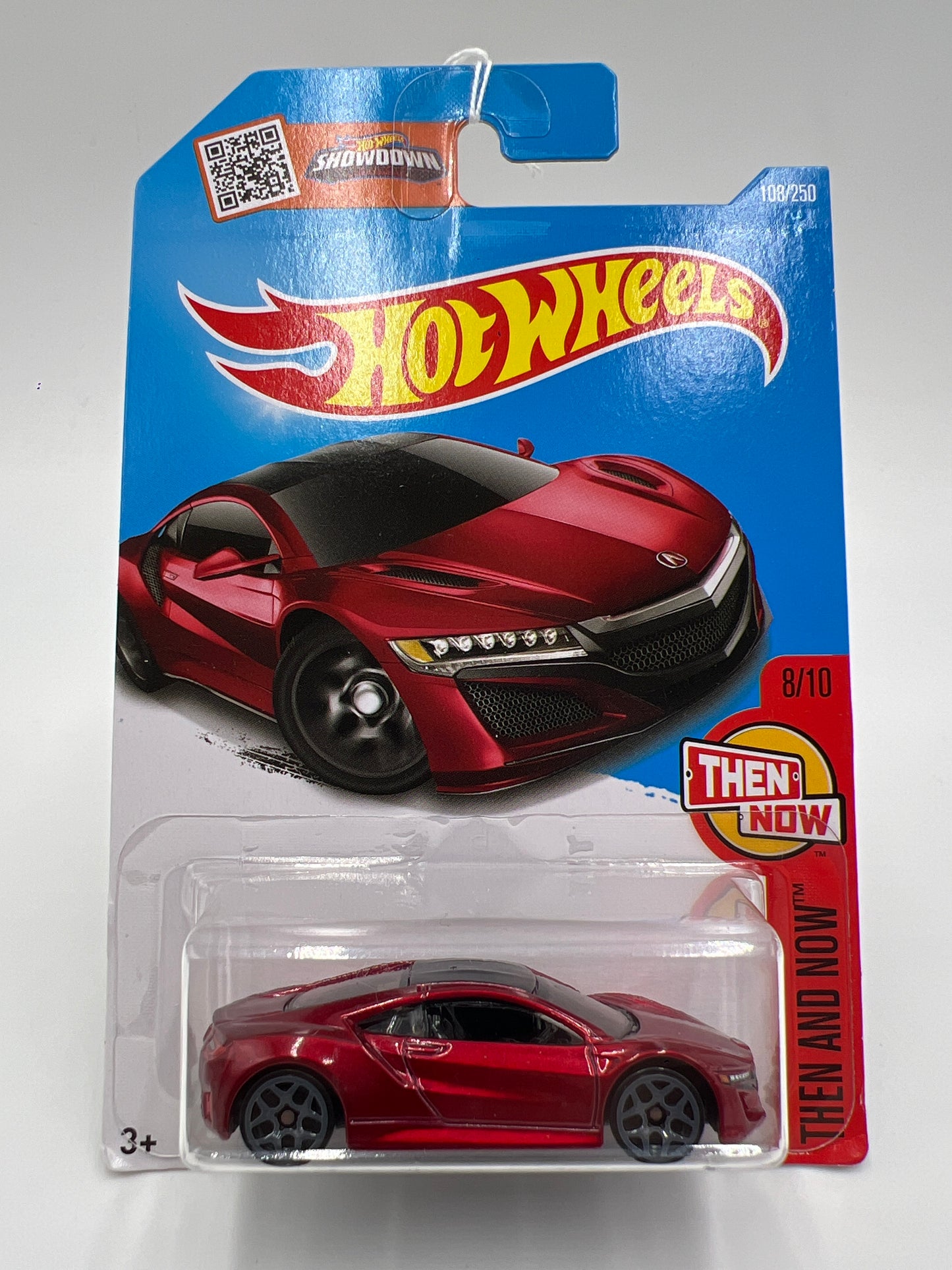 2016 Hot Wheels Then and Now #108 17 Acura NSX Red International Card 104B