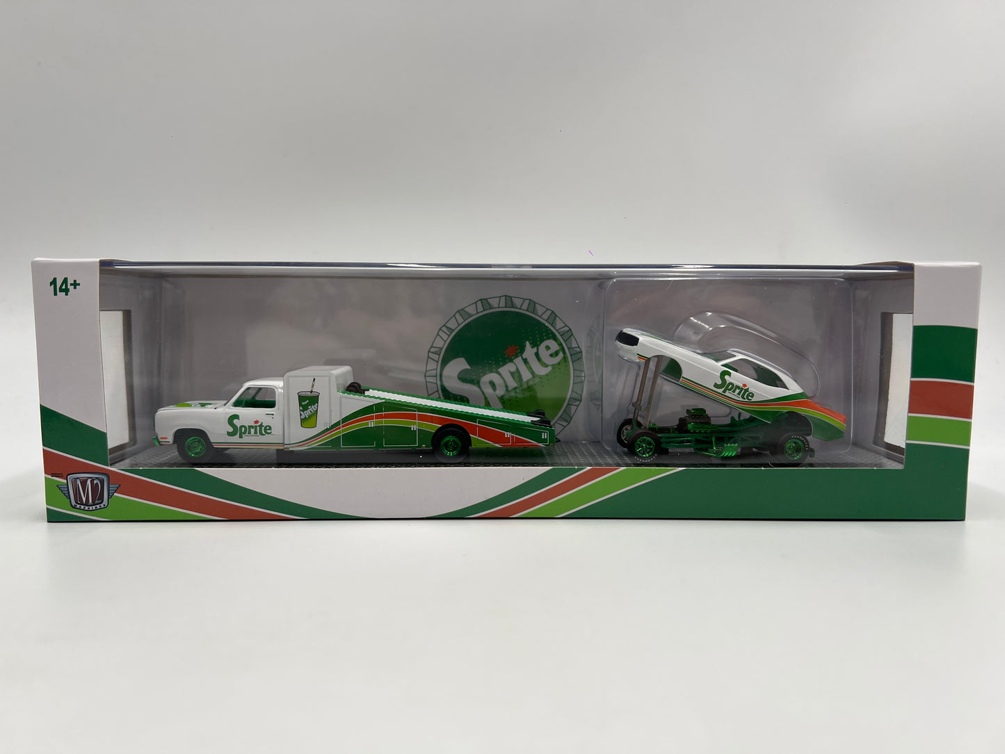 M2 Machines Auto Haulers CHASE Sprite 1974 Dodge Truck & 1971 Dodge Challenger Funny Car TW39