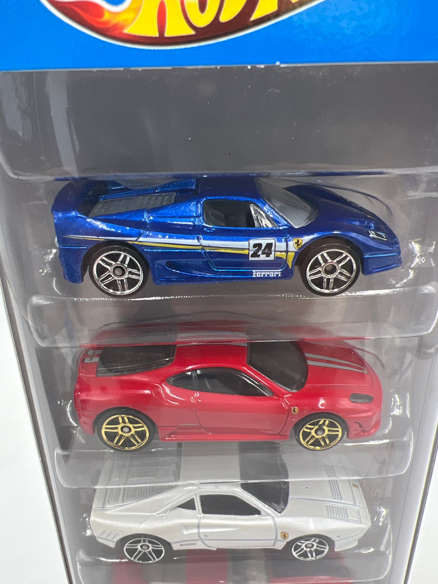 2011 Hot Wheels Ferrari 5 Pack T8629 Ferraris F50, 575 GTC, 430, GTO, 599 GTB