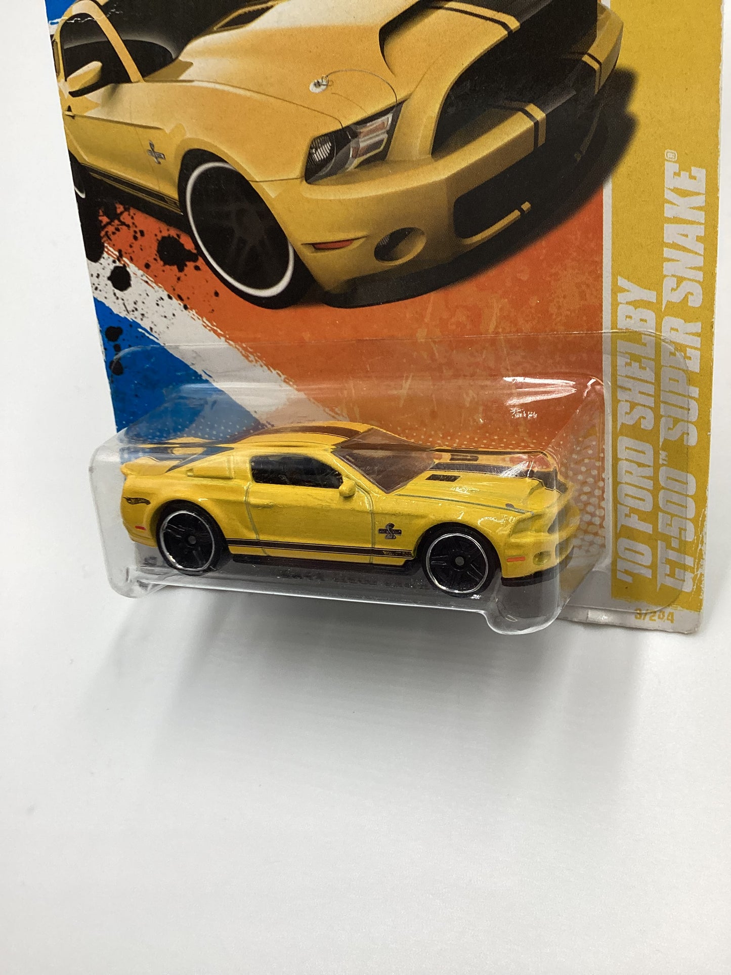 2011 Hot Wheels #3 10 Ford Shelby GT-500 Super Snake Yellow 19D