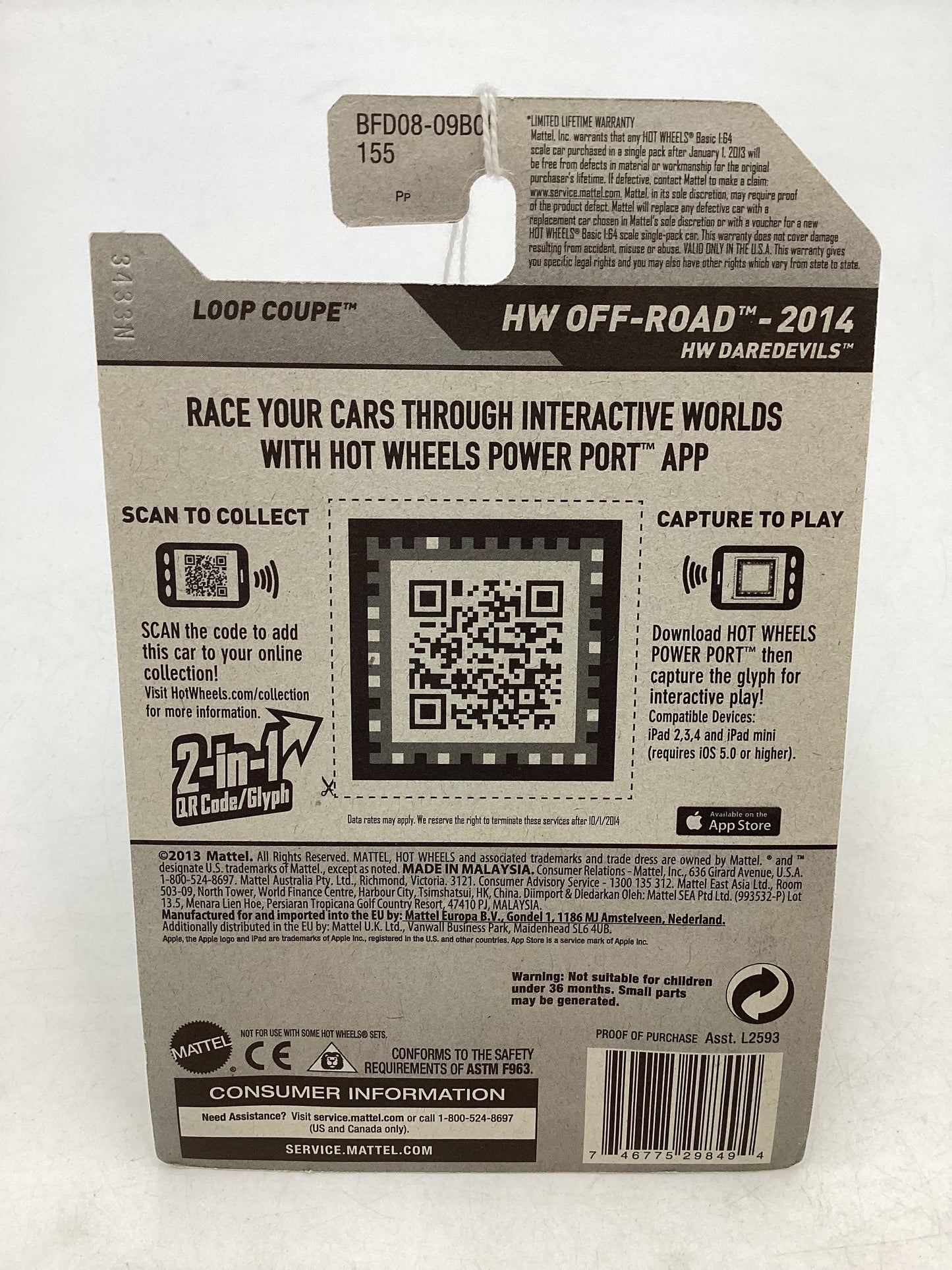 2014 Hot Wheels Treasure Hunt #121 Loop Coupe Gray 275G