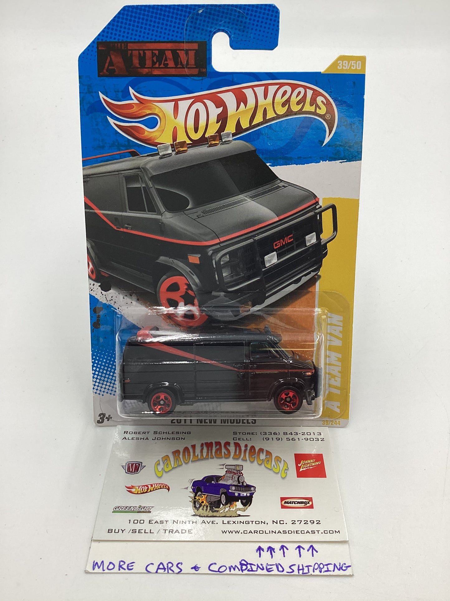 2011 Hot wheels #39 A Team Van Black with protector