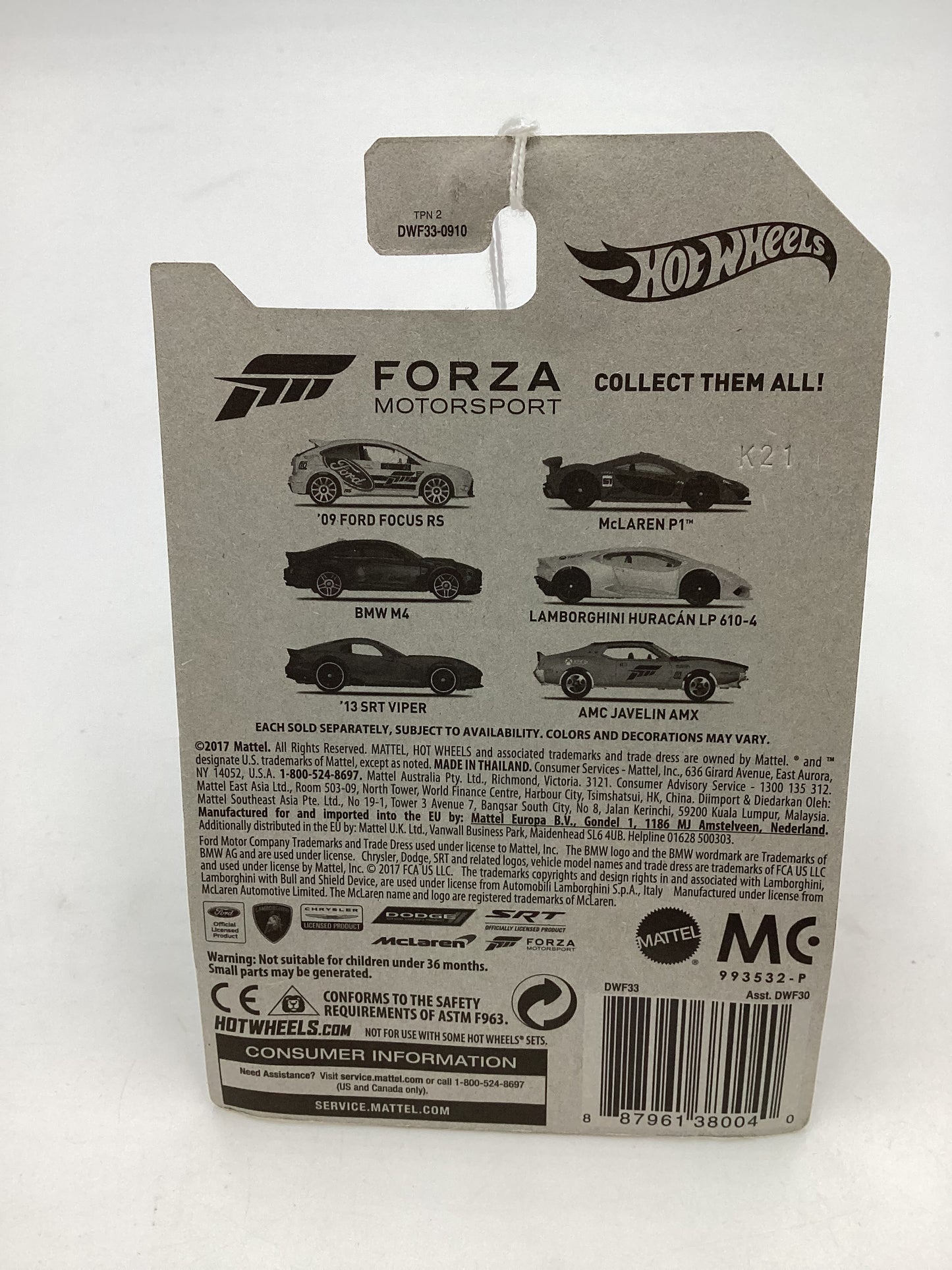 Hot wheels 2017 Forza Motorsports #2 McLaren P1 154D