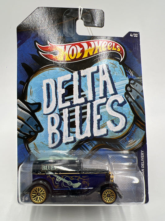 Hot Wheels Jukebox Delta Blues #4 32 Ford Sedan Delivery Blue/Black 165i