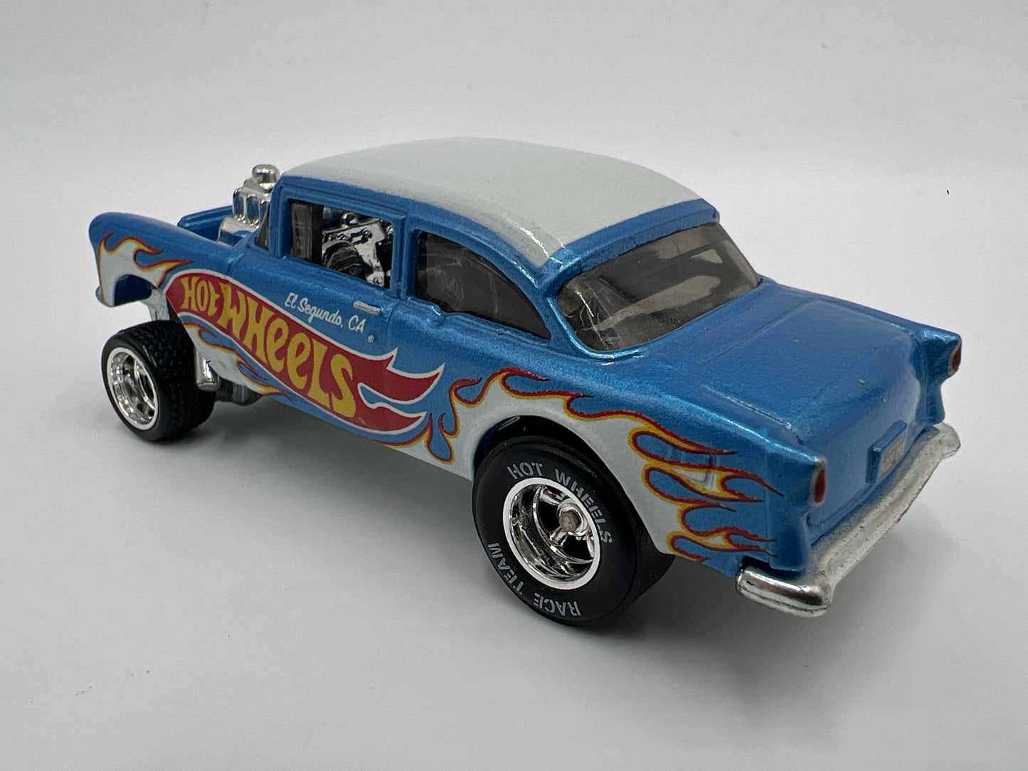 Hot Wheels 1/64 Display Case Exclusive 55 Chevy Bel Air Gasser Blue Loose
