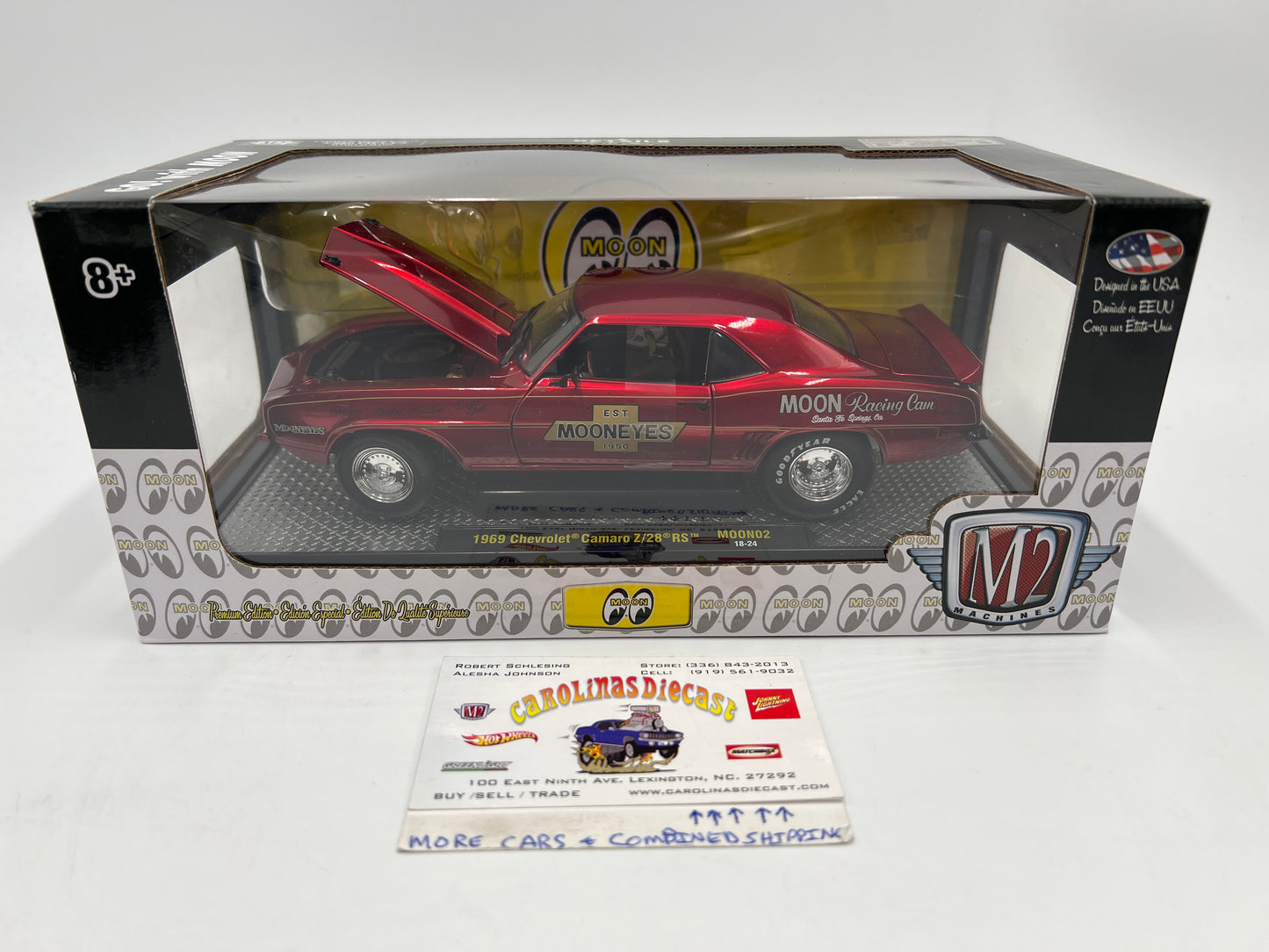 M2 Machines 1/24 Mooneyes 1969 Chevrolet Camaro Z/28 RS Red MOON02