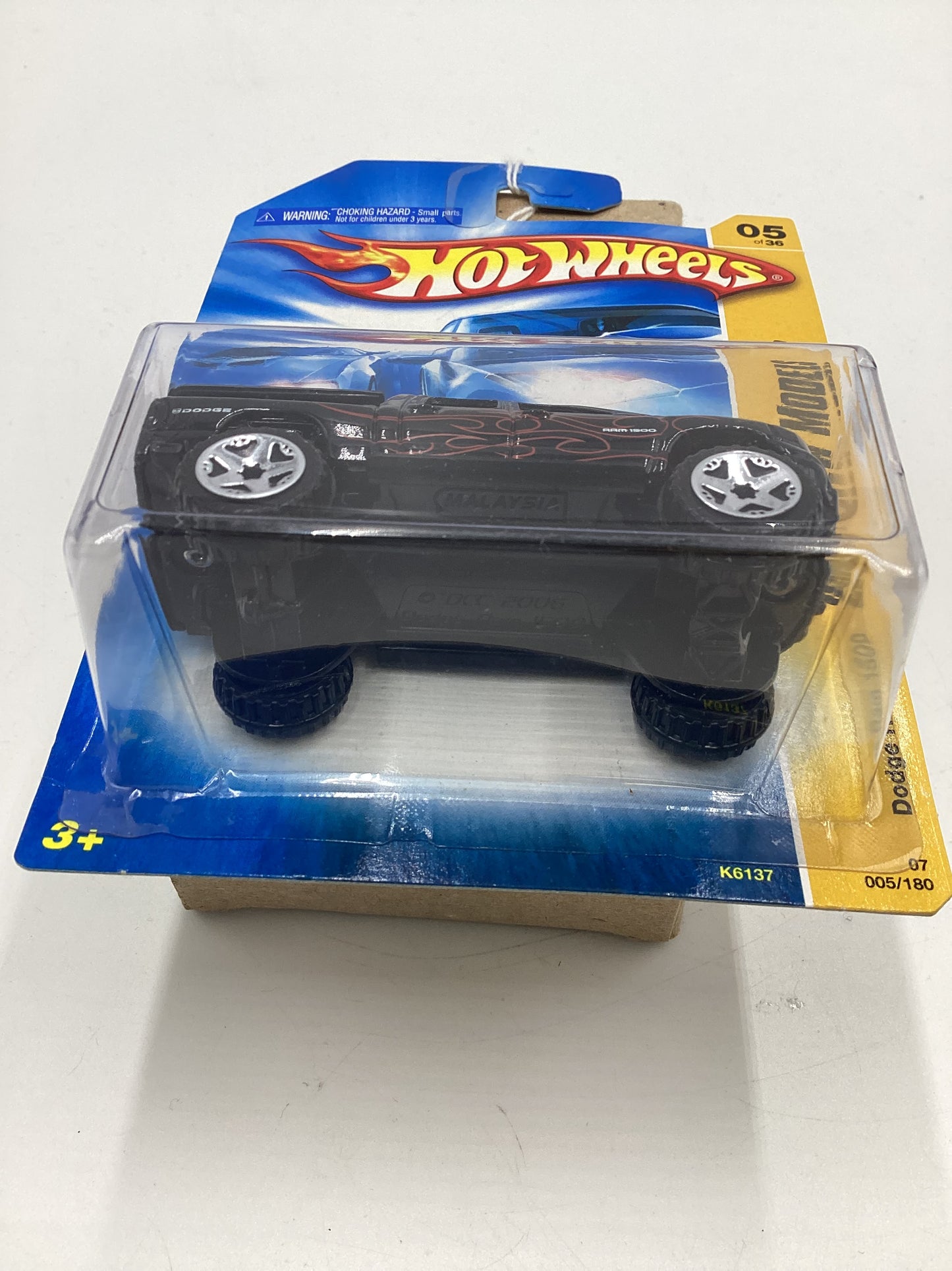 2007 Hot Wheels New Models #5 Dodge Ram 1500 Black 39B