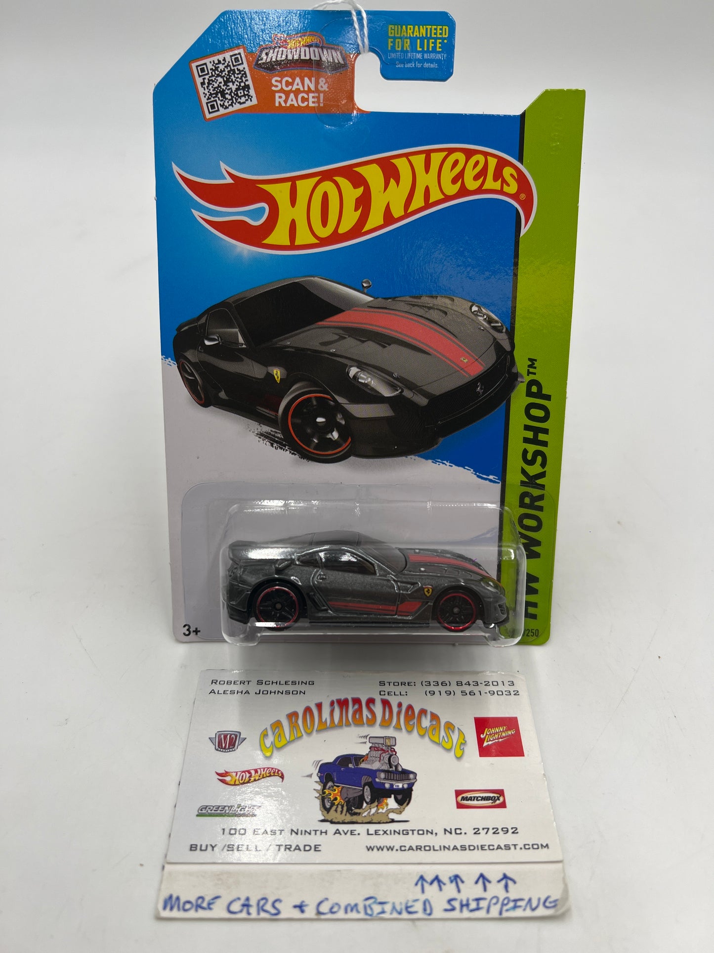 2015 Hot Wheels Workshop #188 Ferrari 599XX Black