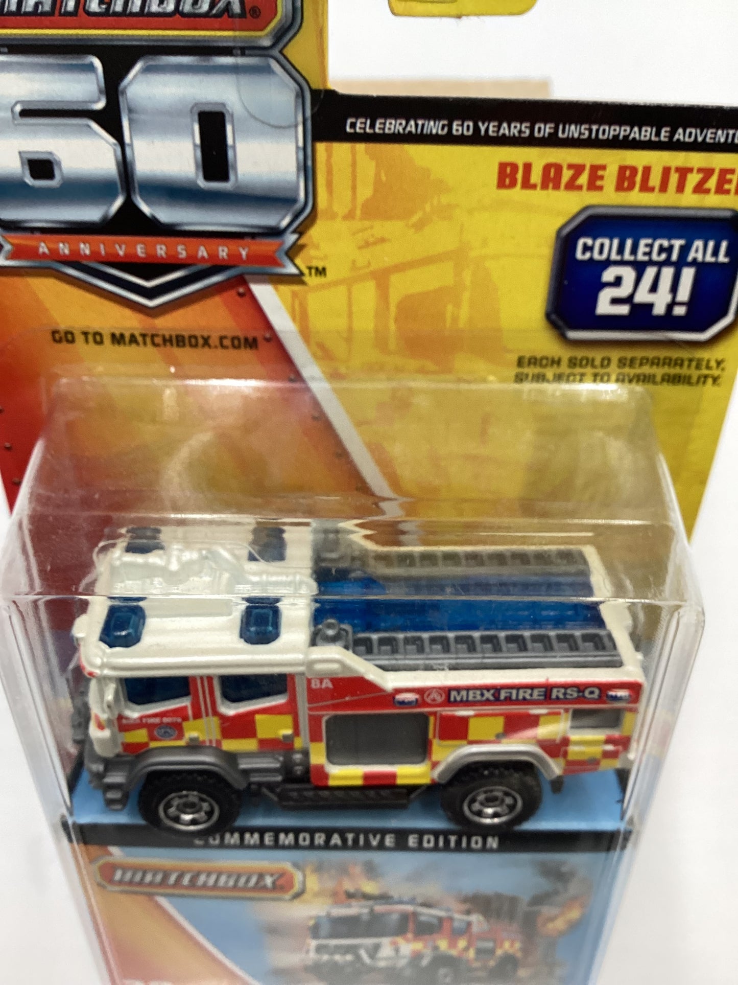 2013 Matchbox 60th anniversary #23 Blaze Blitzer 173A