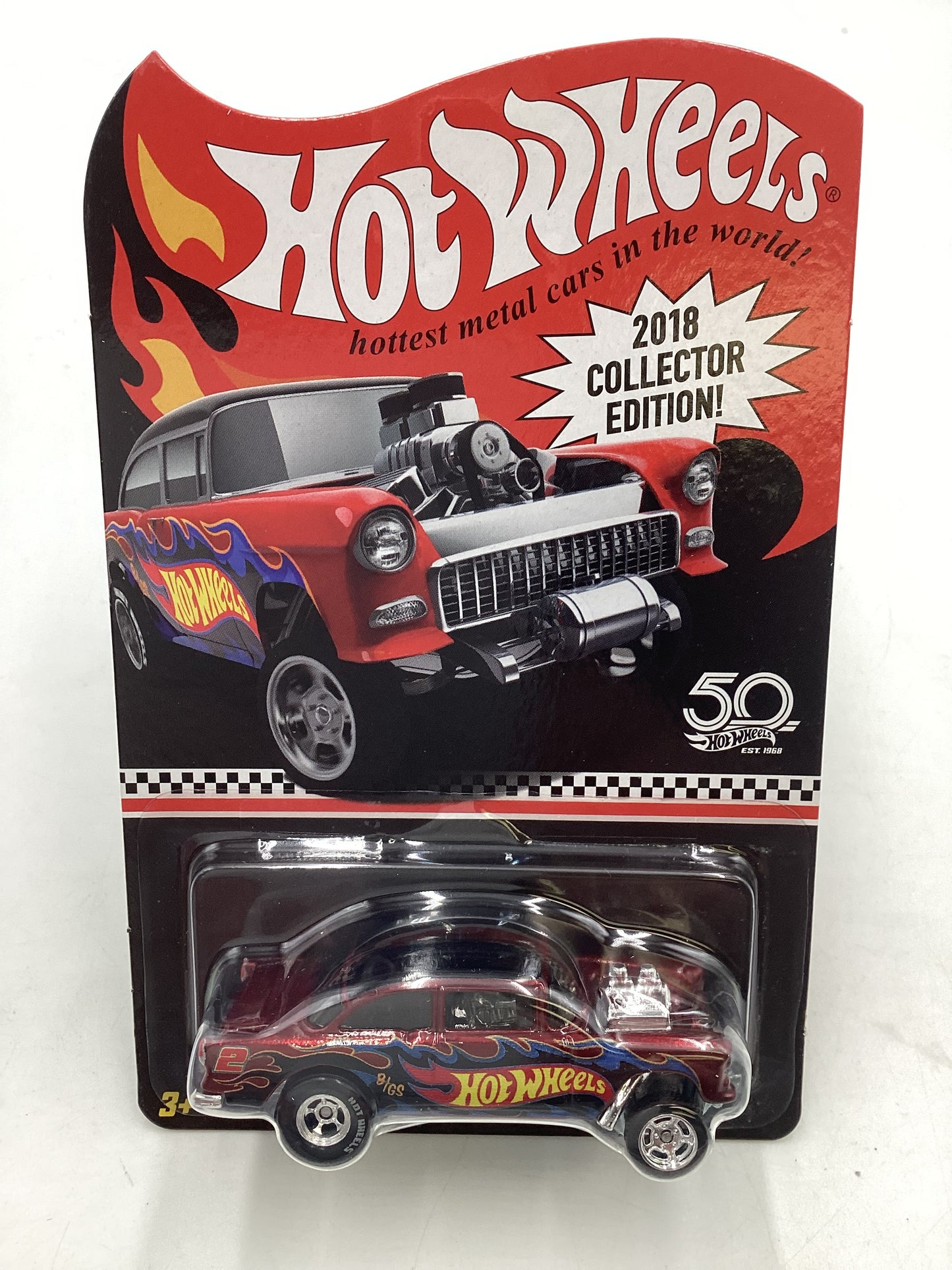 2018 Hot wheels RLC collector edition K- Mart 55 Chevy Bel Air Gasser with protector