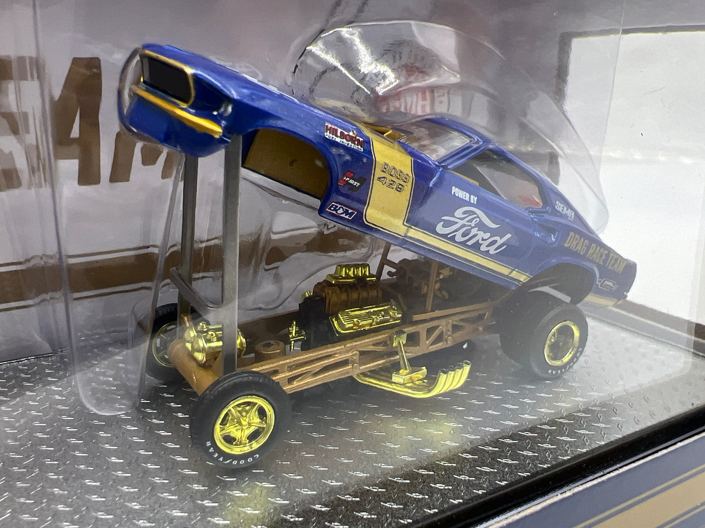 M2 Machines SEMA 2023 CHASE 1/600 Drag Race Team 1969 Ford F-350 & 1969 Ford Mustang Funny Car FL01