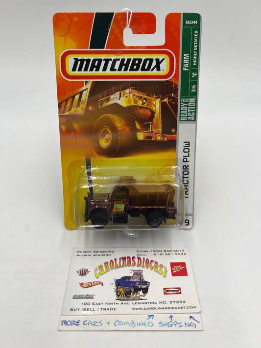 Matchbox Farm #69 Tractor Plow Brown Blister Not Perfect 217E