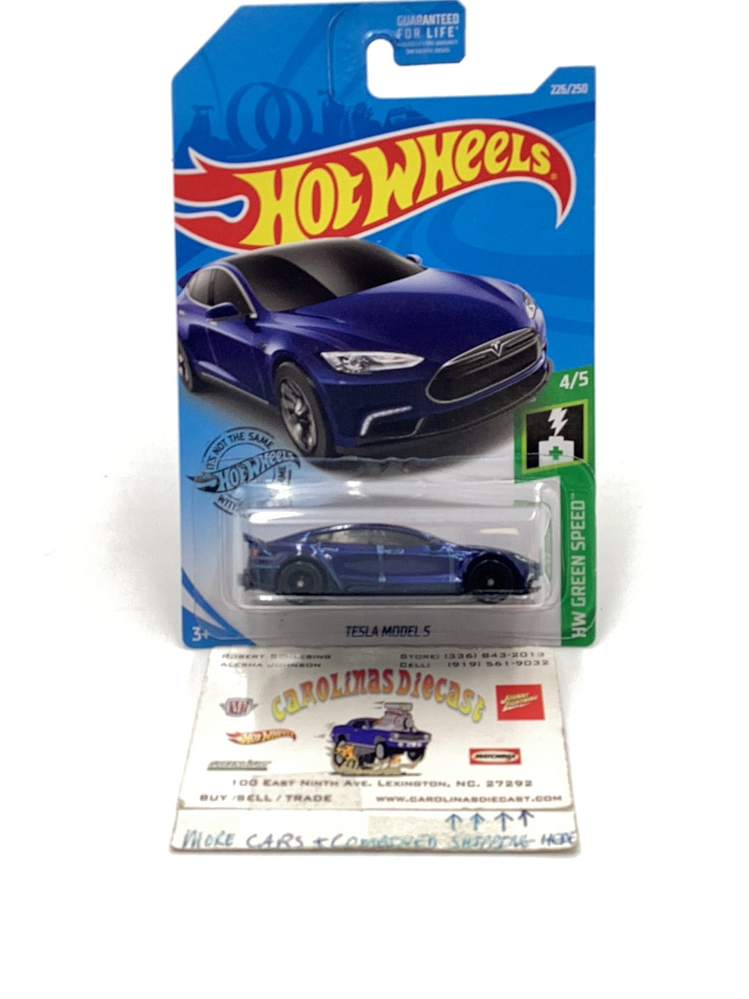 2019 hot wheels super treasure hunt #226 Tesla Model S W/Protector