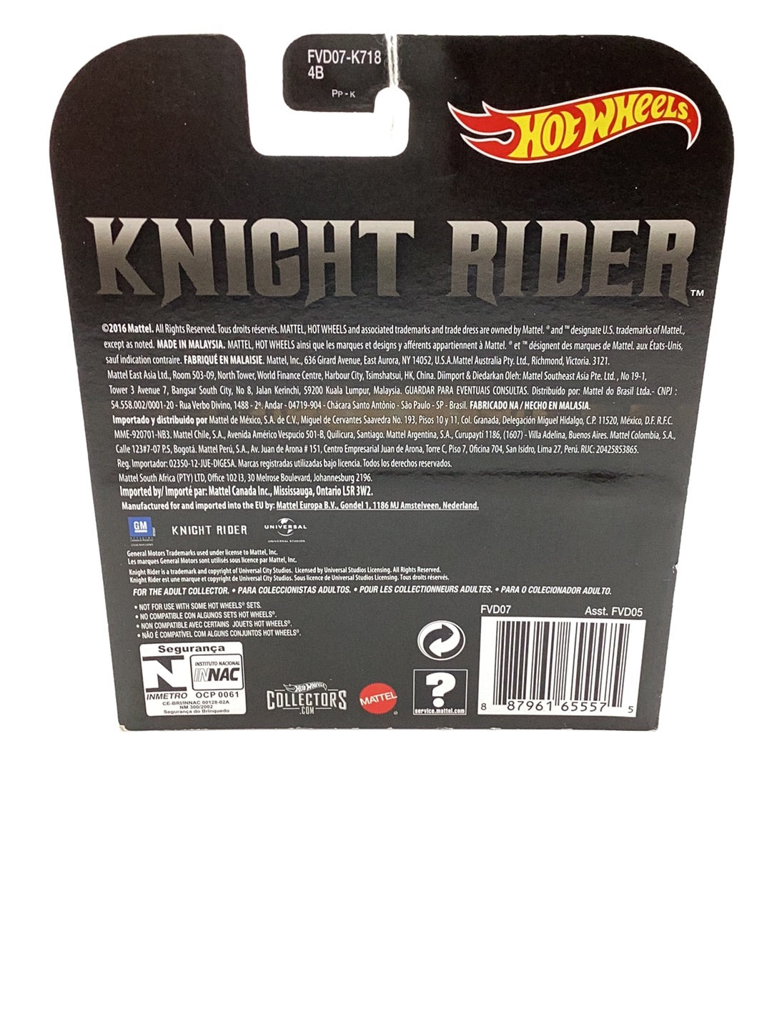 Hot wheels retro entertainment knight rider K.A.R.R VHTF!!! 259F