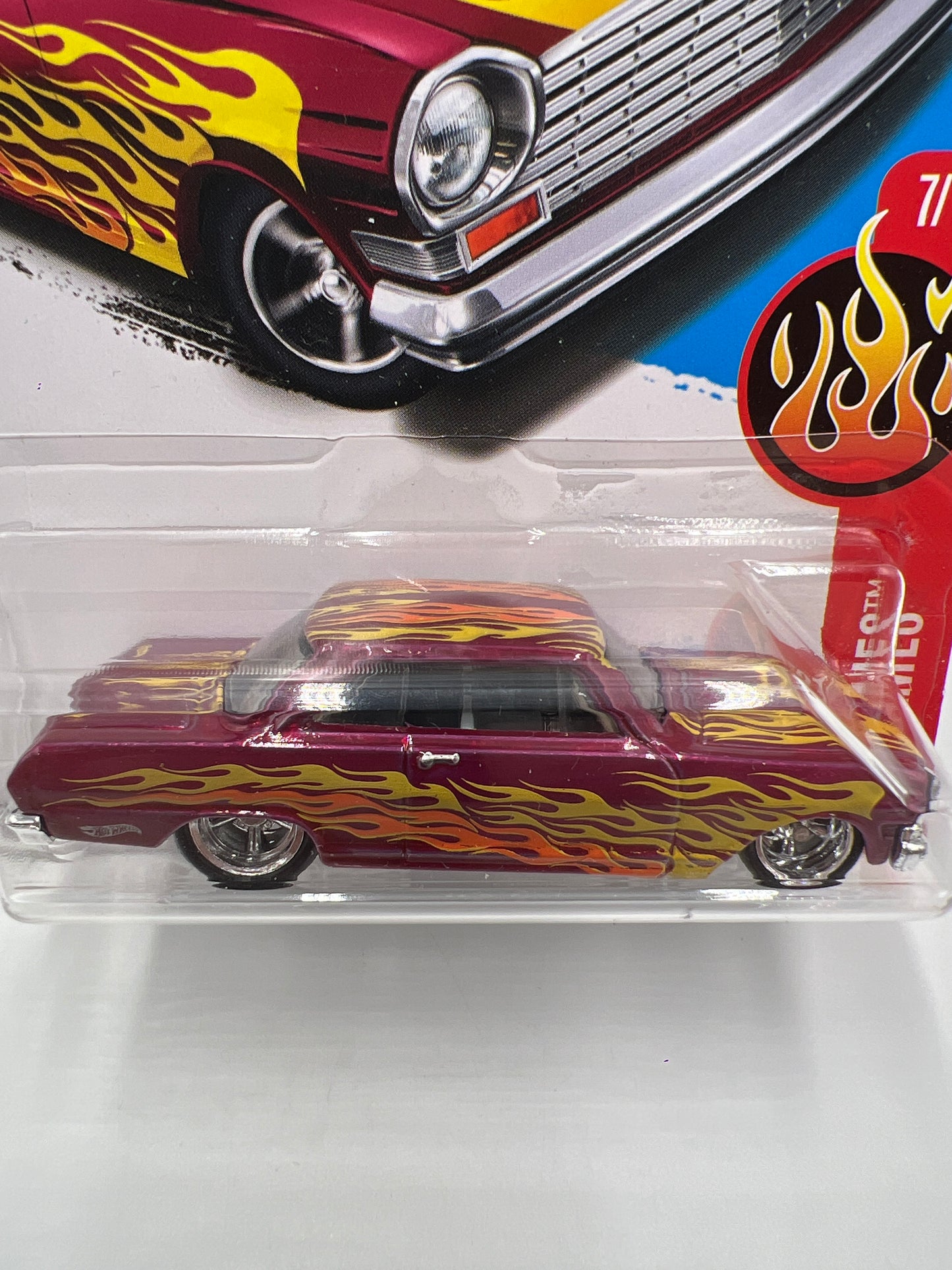 2017 Hot Wheels Super Treasure Hunt 63 Chevy II Pink W/Protector