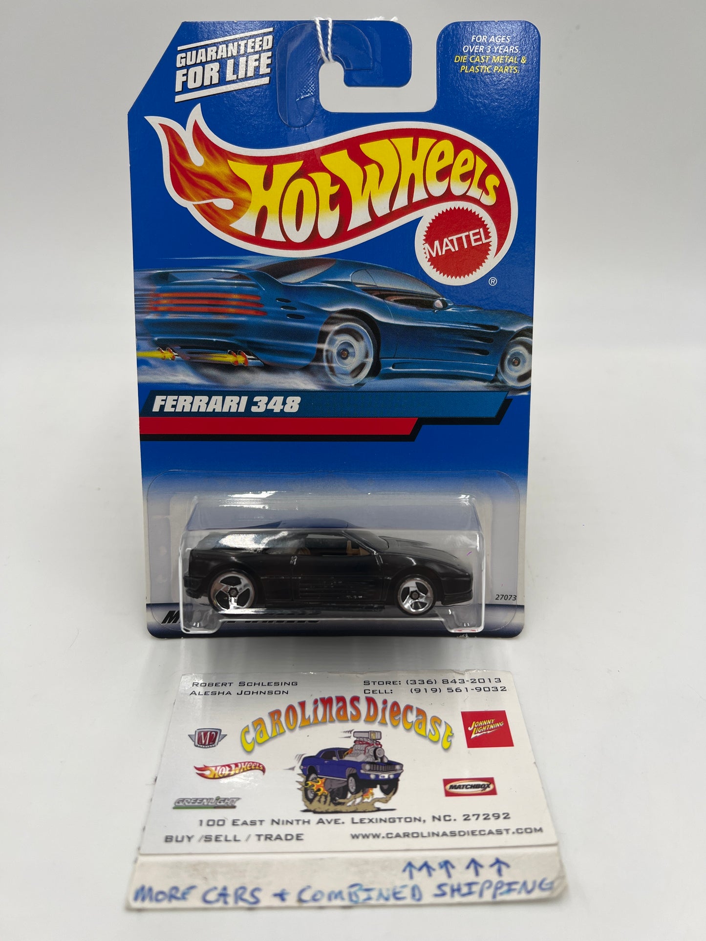 2000 Hot Wheels #106 Ferrari 348 Black 3SP Wheels