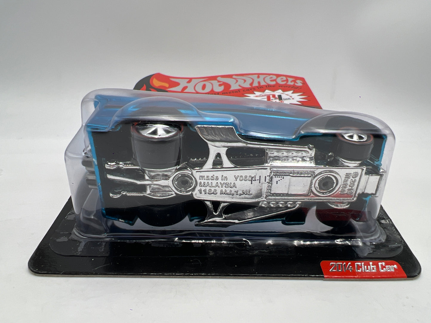 2014 Hot Wheels RLC Club Exclusive 2053/4000 Drag Dairy Blue W/Button & Protector