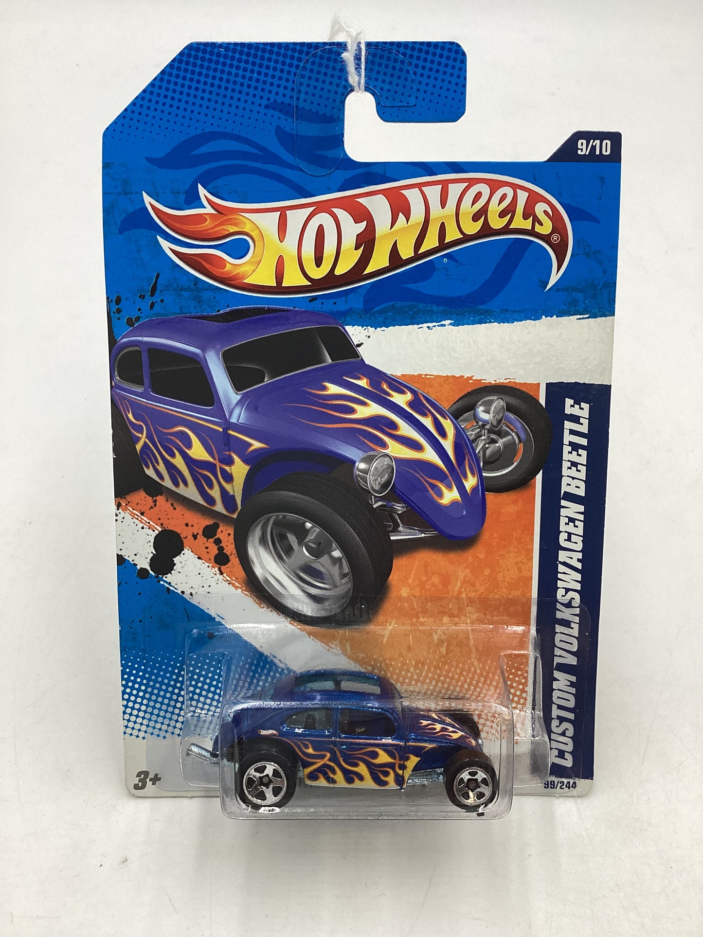 2011 Hot Wheels #99 Custom Volkswagen Beetle Blue 95F