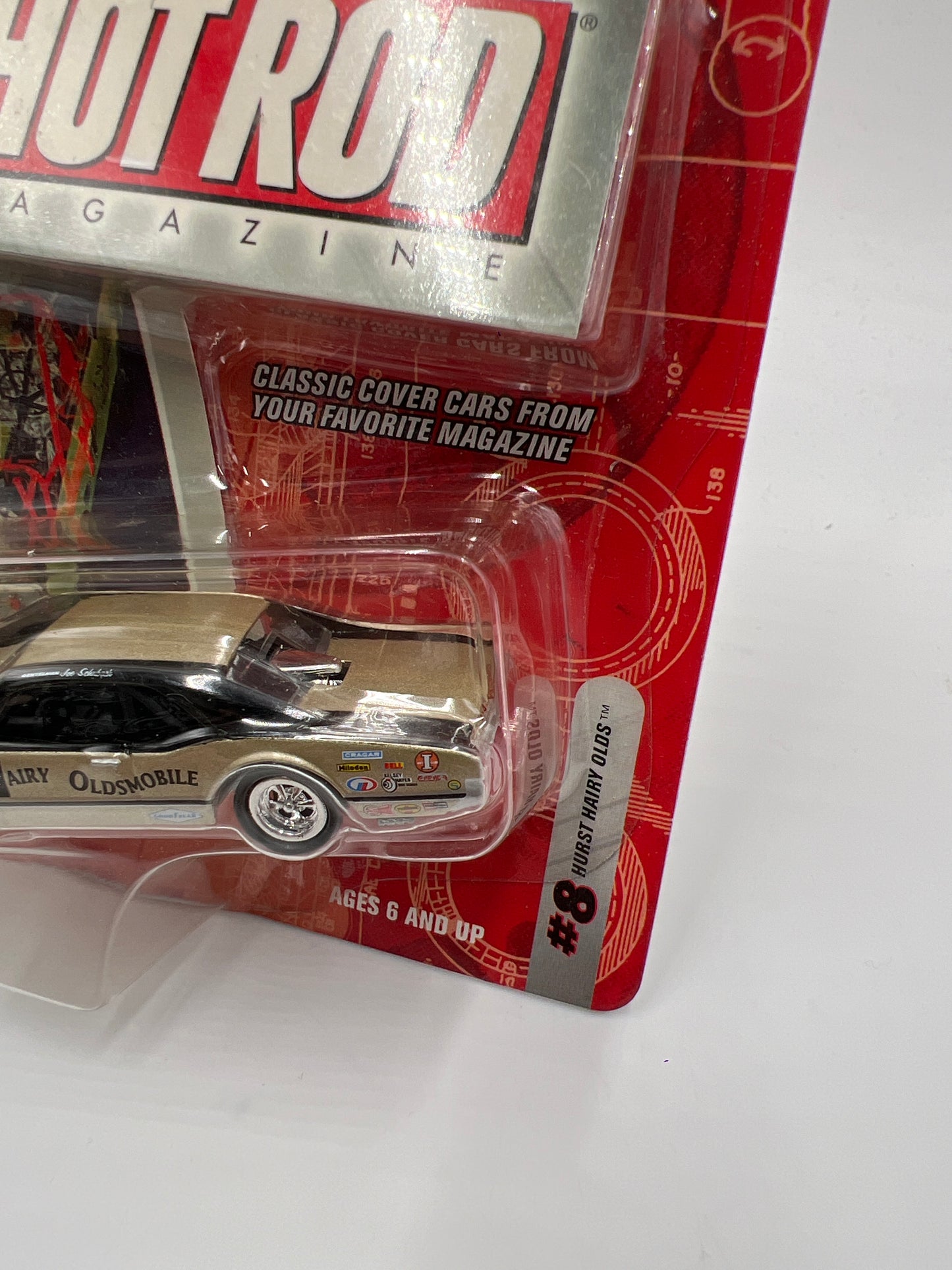 Johnny Lightning Hot Rod Magazine #8 Hurst Hairy Olds Black/Gold 221H
