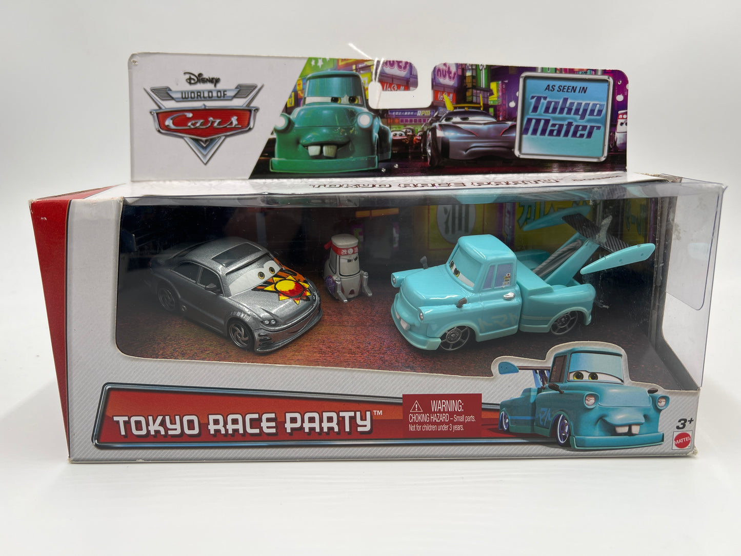 Disney Pixar The World of Cars Walmart Exclusive 3 Pack Tokyo Race Party VHTF