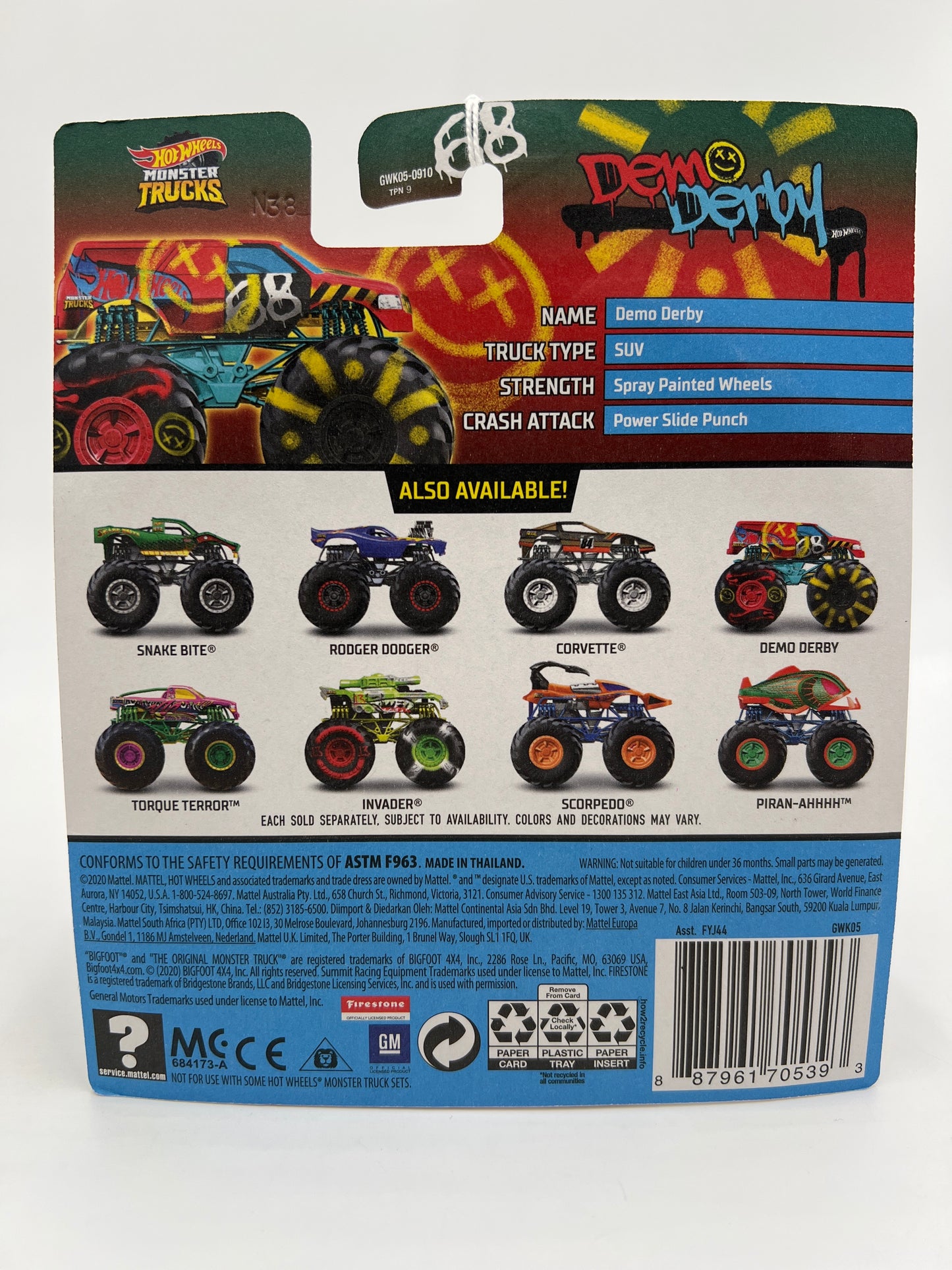 Hot Wheels Monster Trucks HW MT Live #4 Demo Derby 132E
