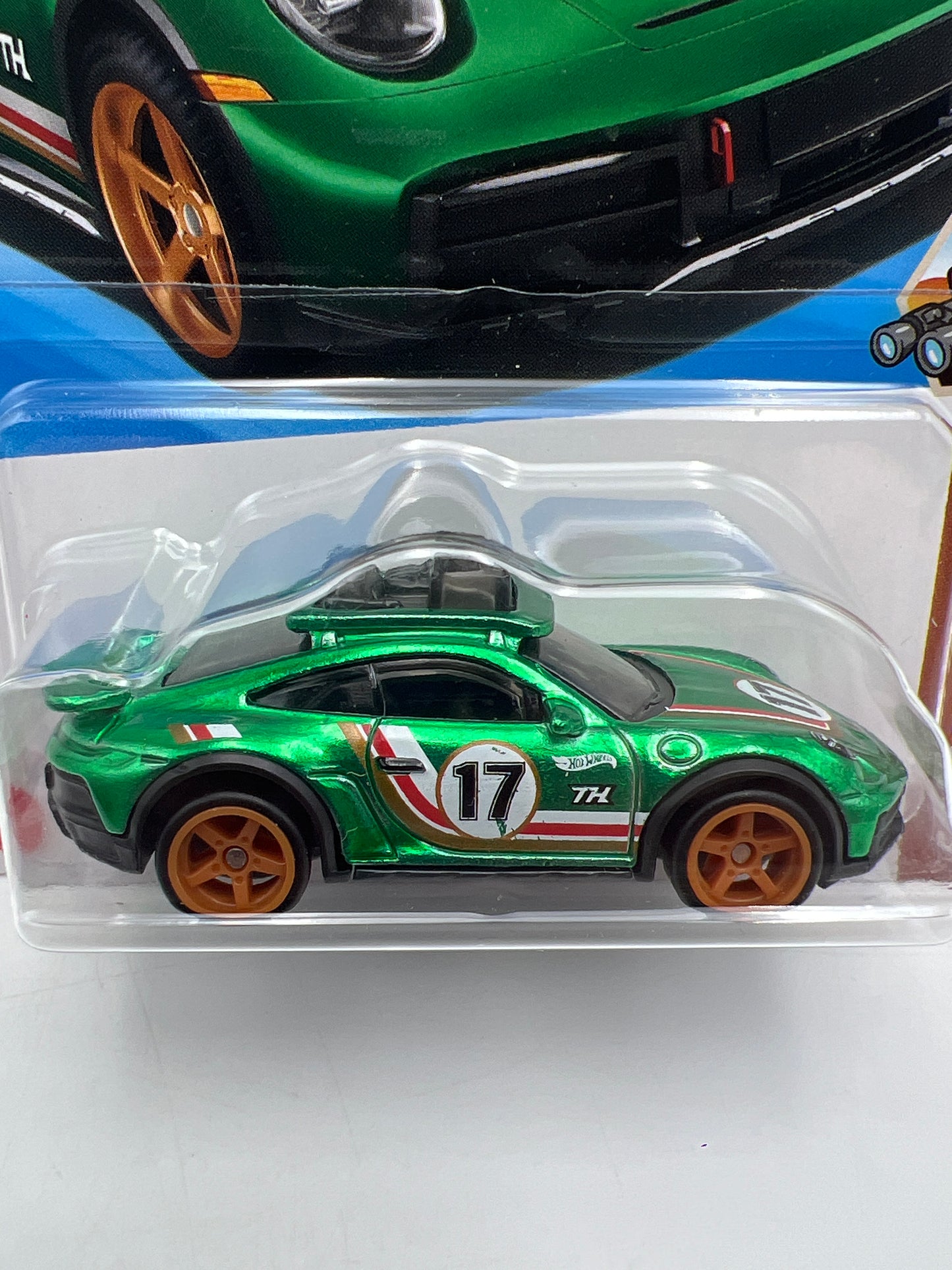 2025 Hot Wheels Super Treasure Hunt #154 Porsche 911 Rallye Green W/Protector