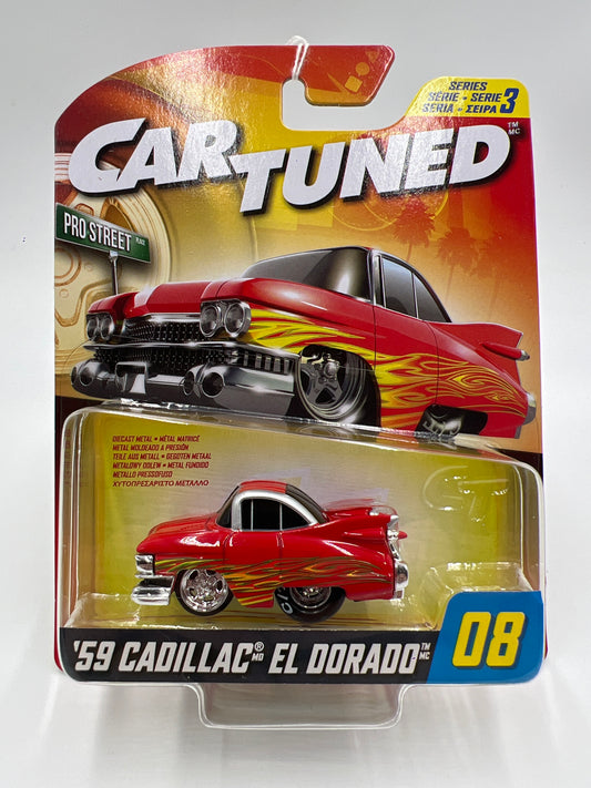 2025 MGA Car Tuned Series 3 #8 59 Cadillac El Dorado Red 179H