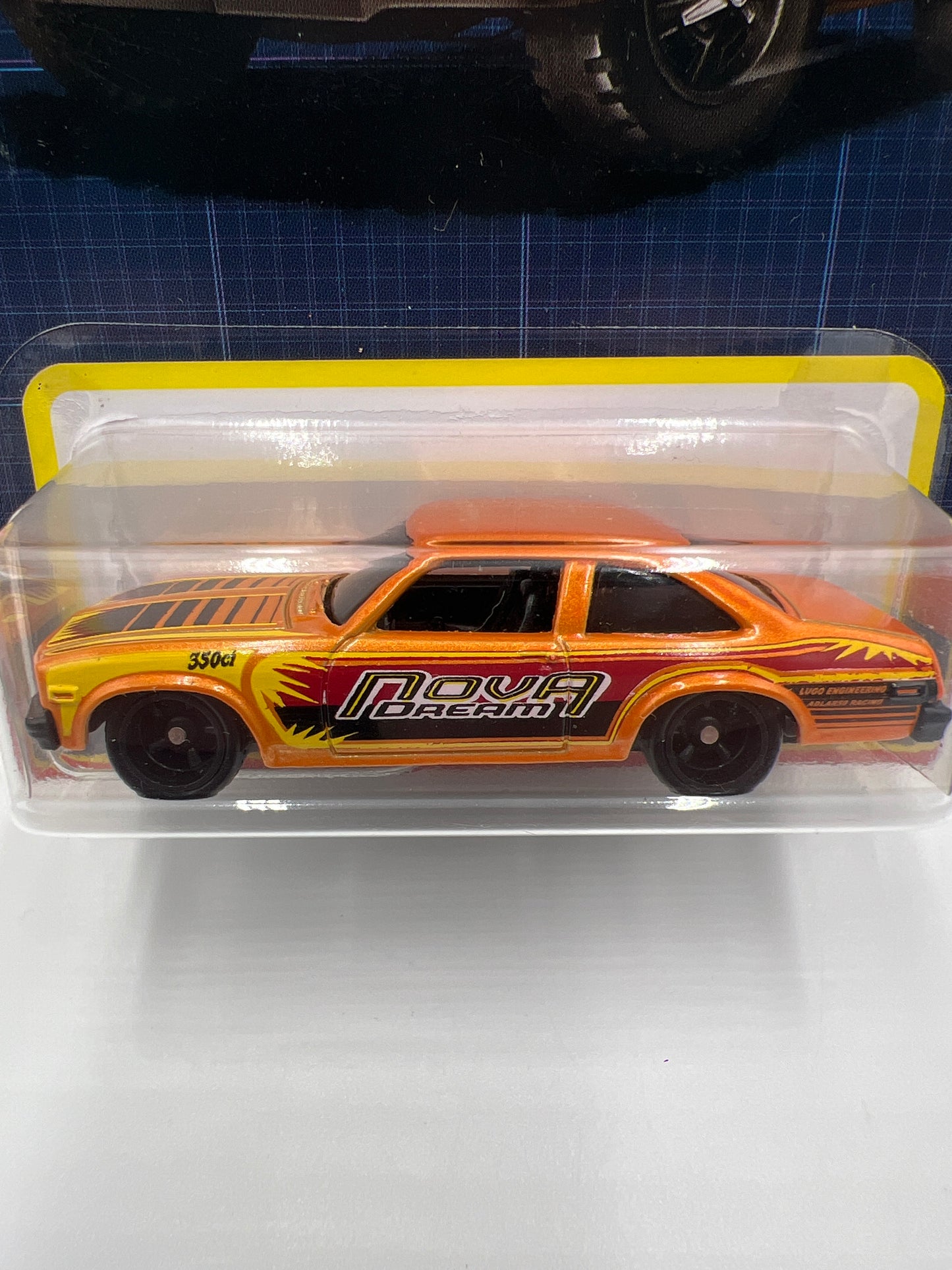 Matchbox Retro Series 1979 Chevy Nova Orange Wheel Swap Custom On Card W/Protector SR