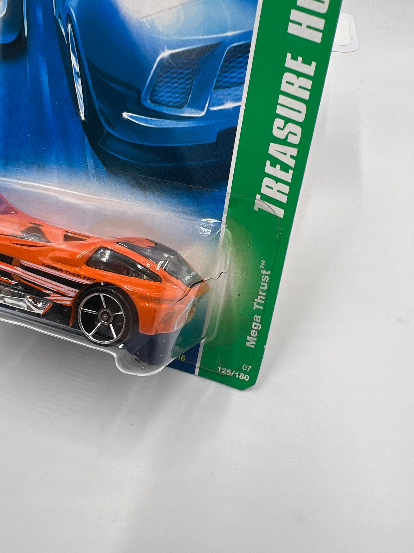 2007 Hot Wheels Treasure Hunt #125 Mega Thrust Orange 277C