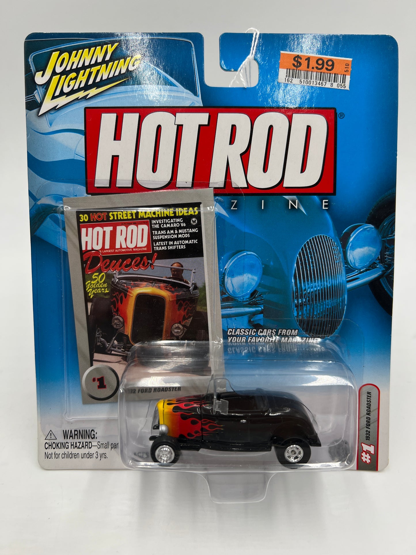 Johnny Lightning Hot Rod Magazine #1 1932 Ford Roadster Black 219B
