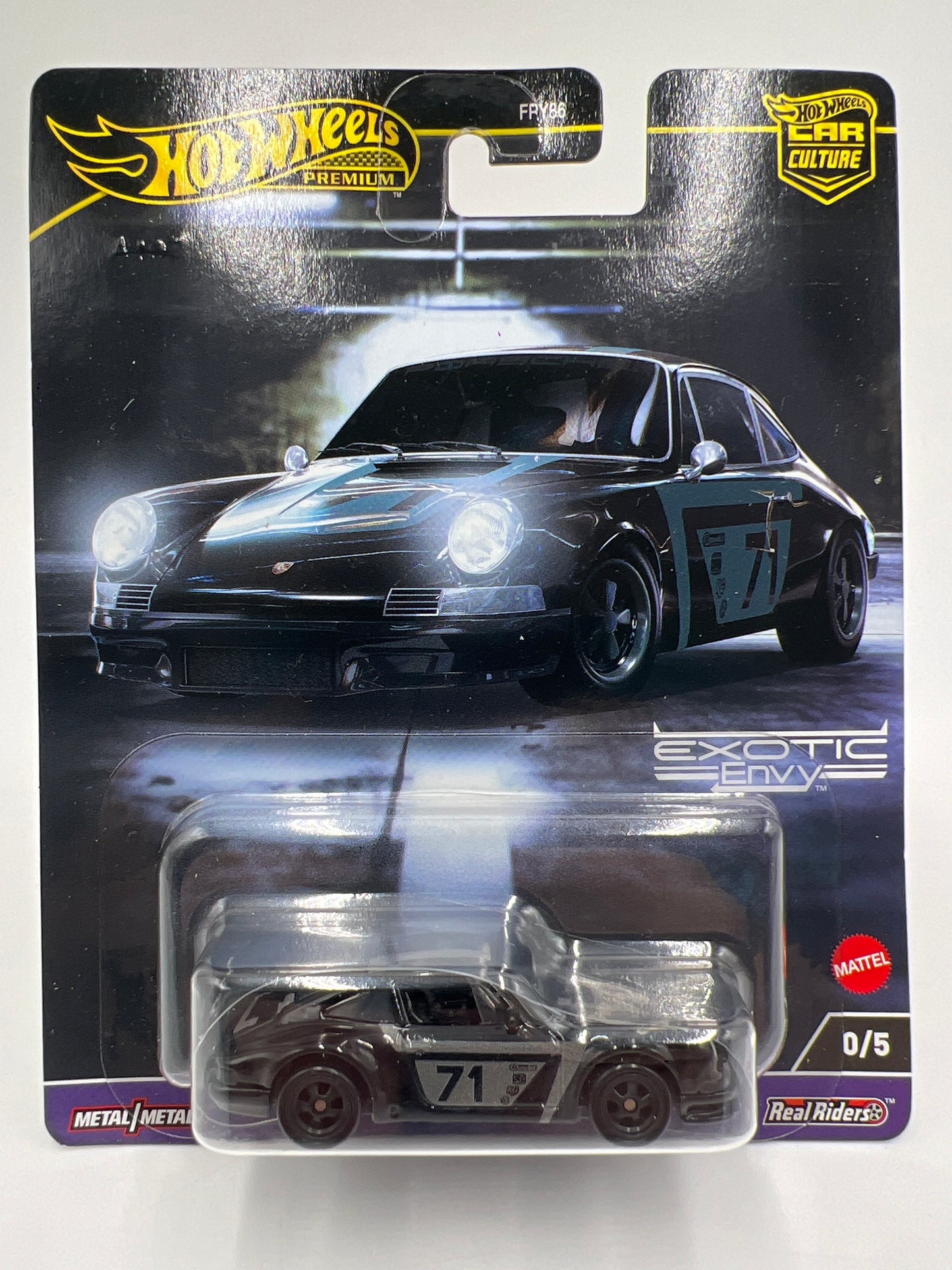 Hot Wheels Premium Exotic Envy CHASE #0 71 Porsche 911 Black W/Protector