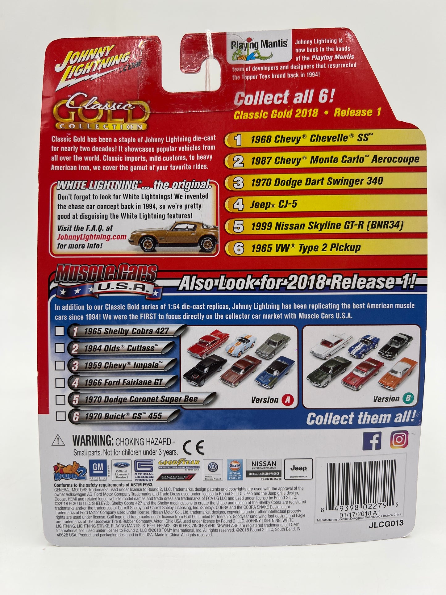 Johnny Lightning Classic Hold Collection Release 1 Version A Nissan Skyline GT-R BNR34 Blue 231A