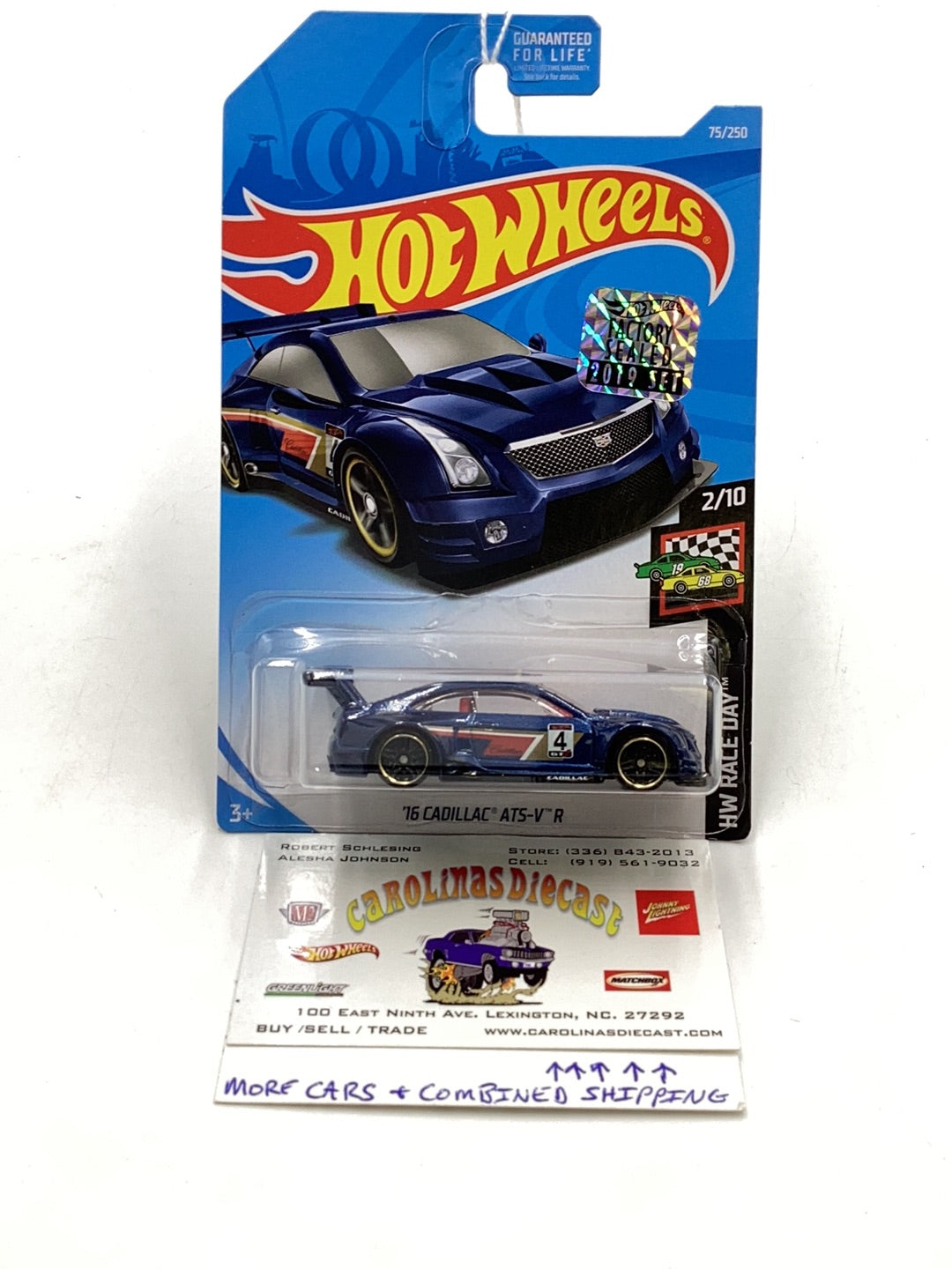 2019 Hot Wheels #75 16 Cadillac ATS-V R Kroger Exclusive Factory Sealed 234A