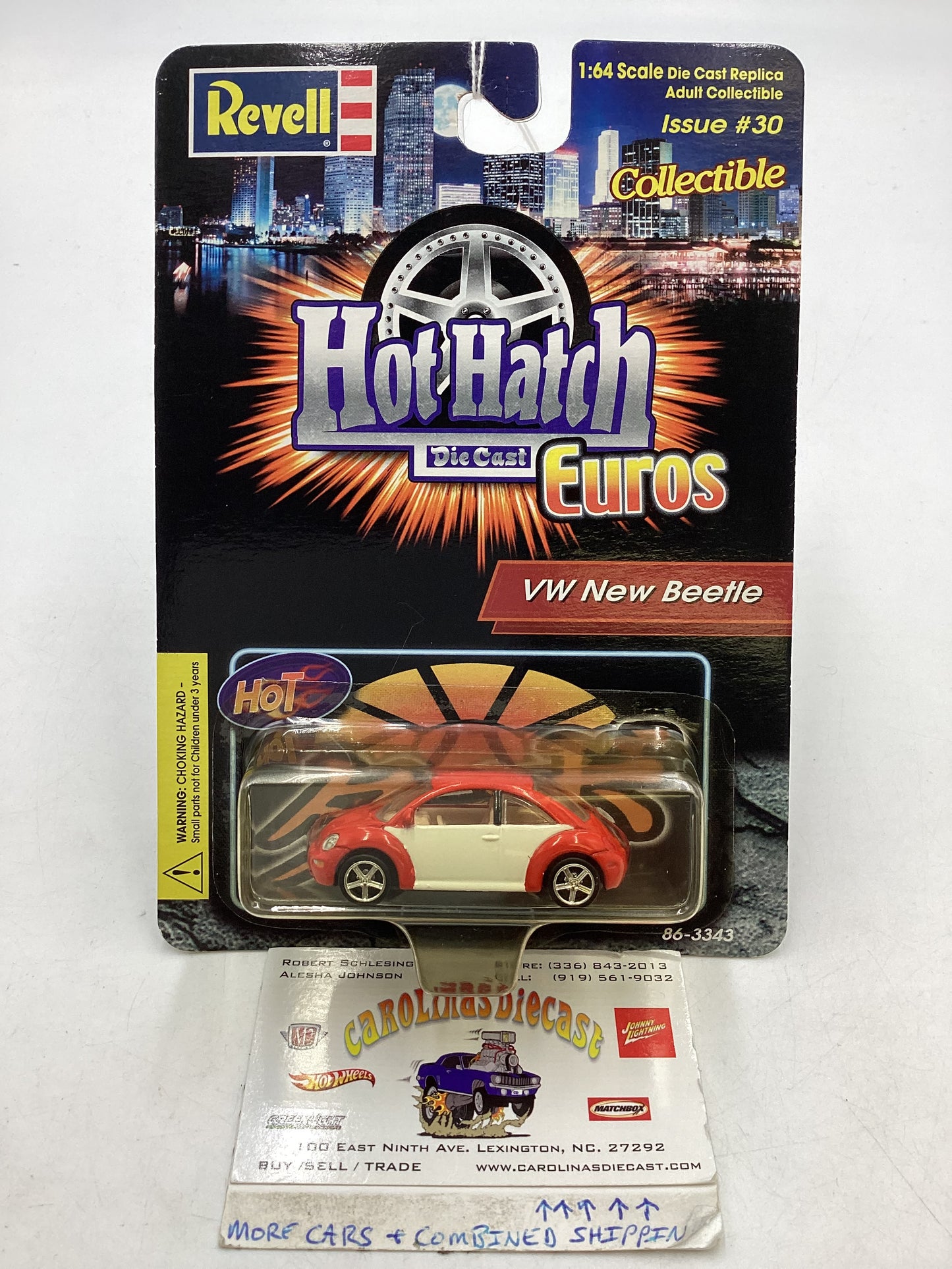 Revell Hot Hatch Diecast Euros VW New Beetle Red/White 185A
