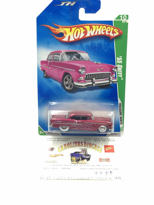 2009 hot wheels super treasure hunt #52  55 Chevy W/Protector