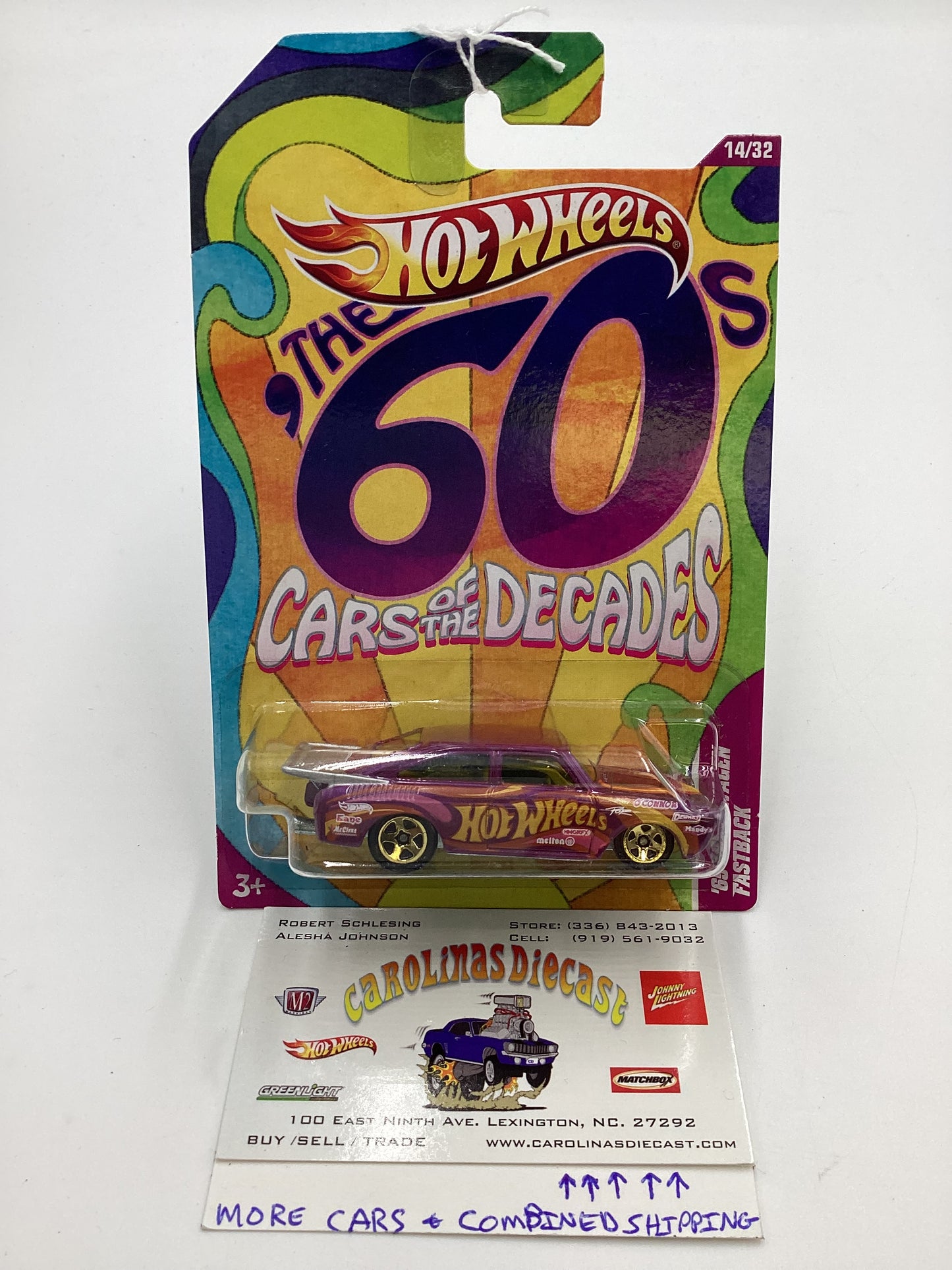 Hot Wheels Cars of the Decades The 60s #14 65 Volkswagen Fastback Purple 160J