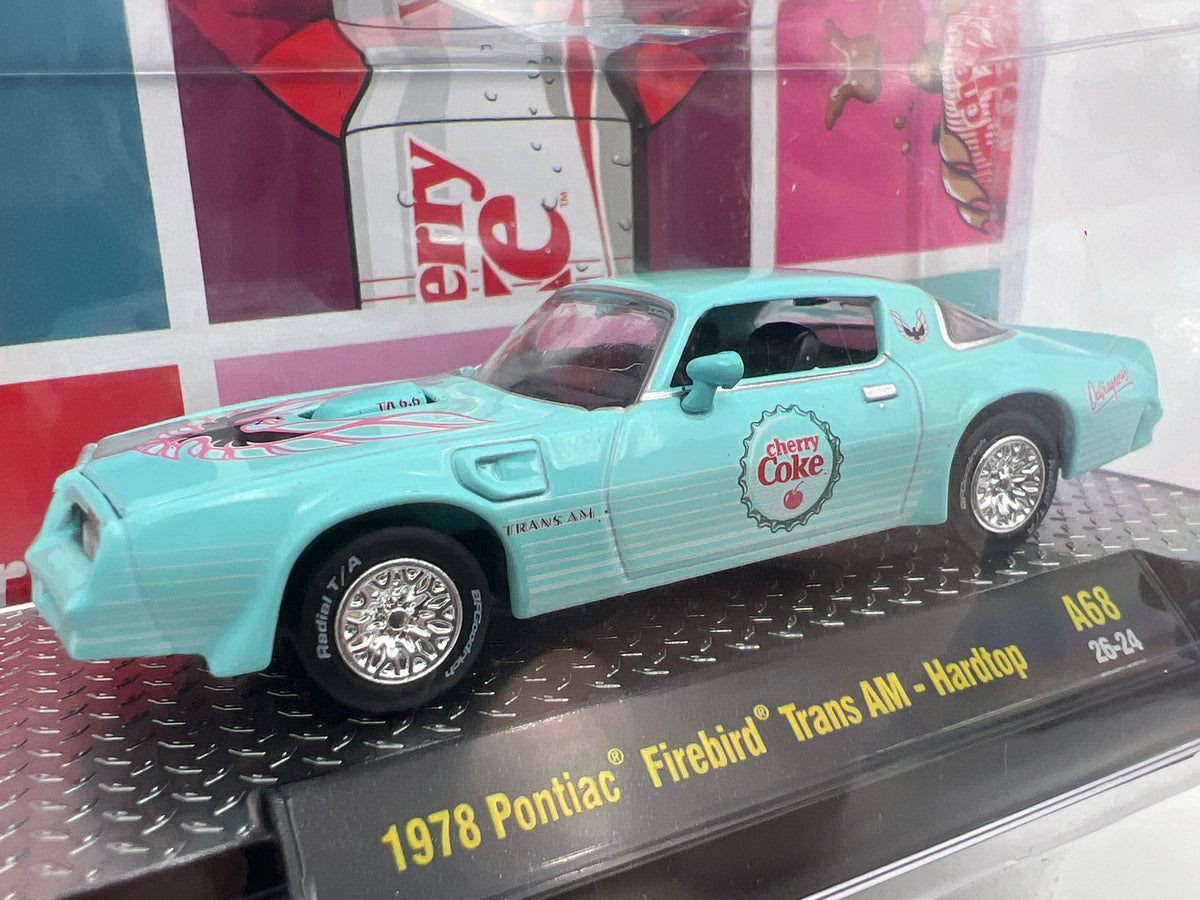 M2 Machines A68 Coca Cola 1978 Pontiac Firebird Trans Am Hardtop Light Blue