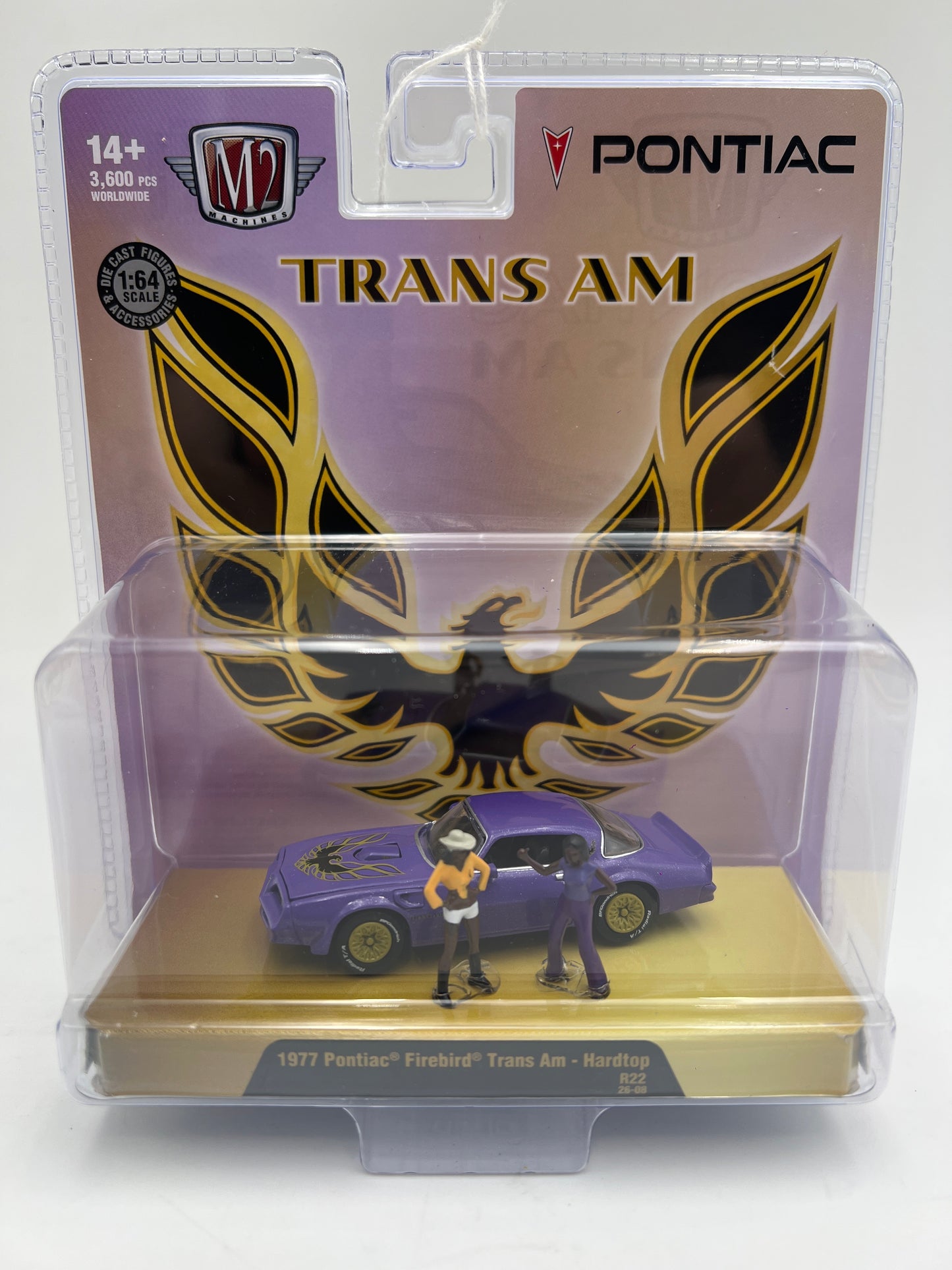 M2 Machines Diorama R22 1977 Pontiac Firebird Trans Am Hardtop Purple