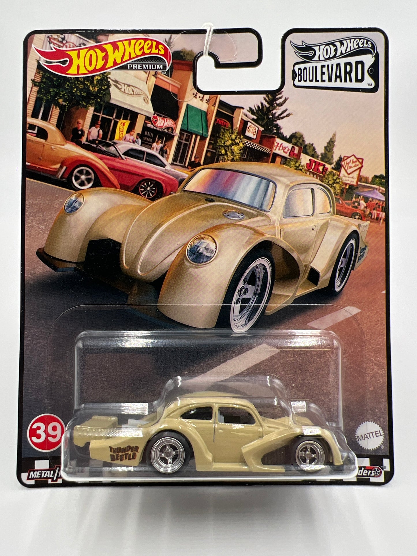 Hot Wheels Boulevard #39 Volkswagen Kafer Racer Tan Cracked Blister 262E