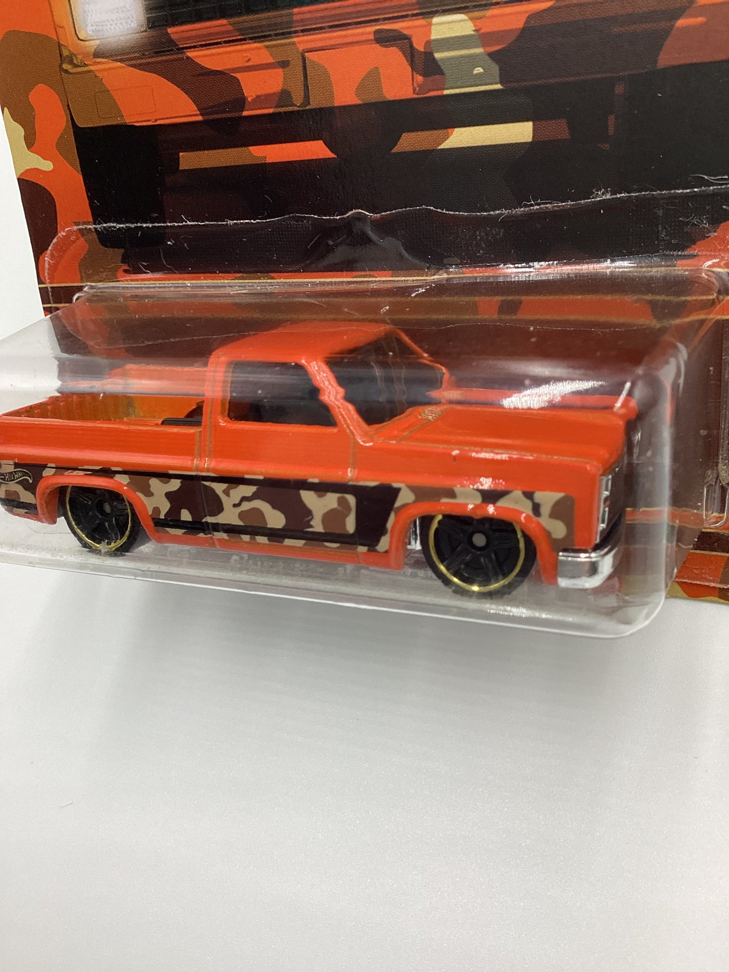 2017 Hot Wheels Walmart Camo Series #4 83 Chevy Silverado Orange 158B