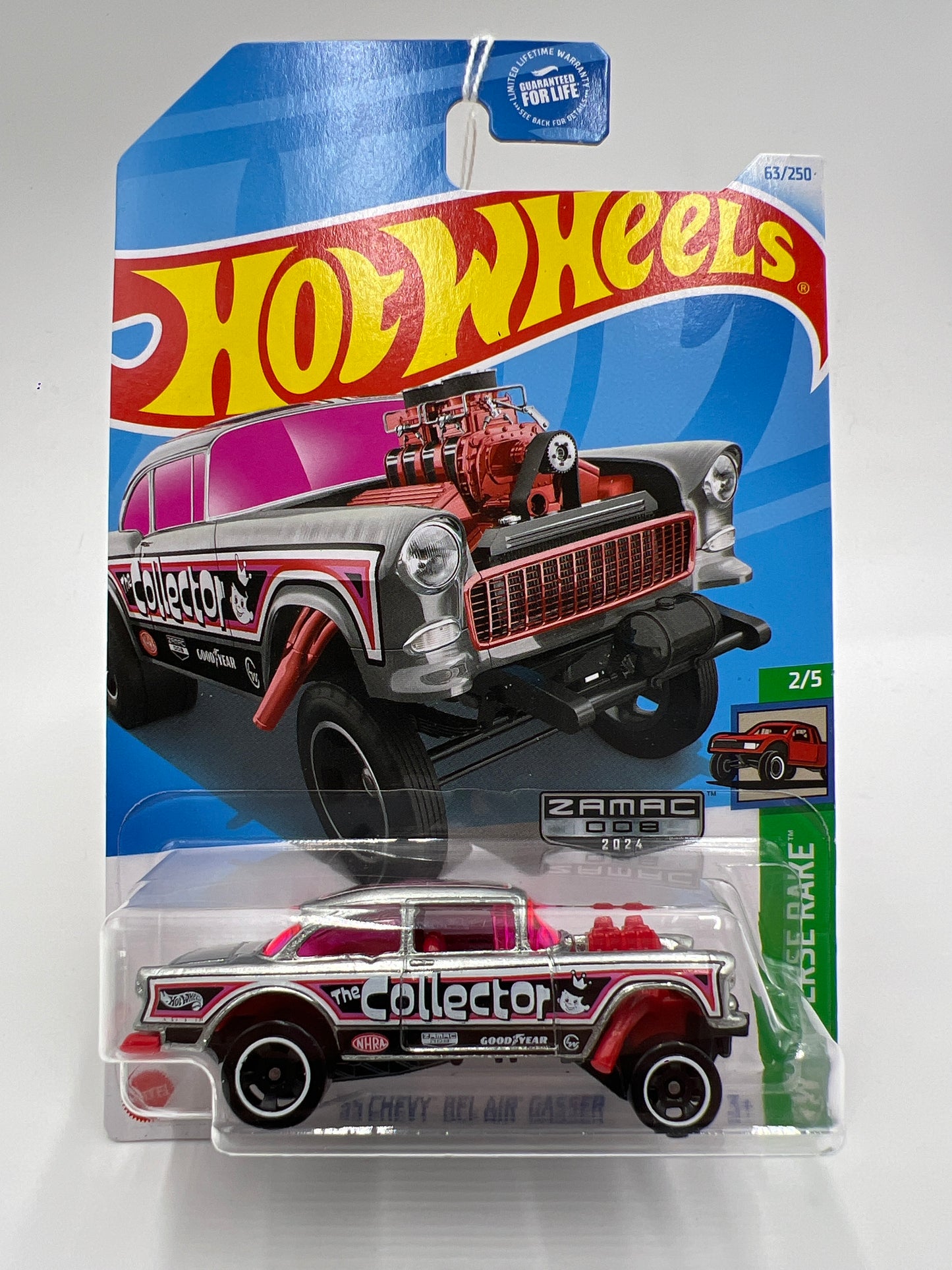 2024 Hot Wheels Walmart Exclusive Zamac 8 #63 55 Chevy Bel Air Gasser 143E